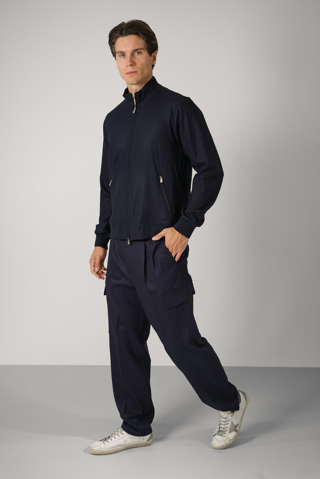 Marco Pescarolo  Quaranta Zip Trousers – 07 navy