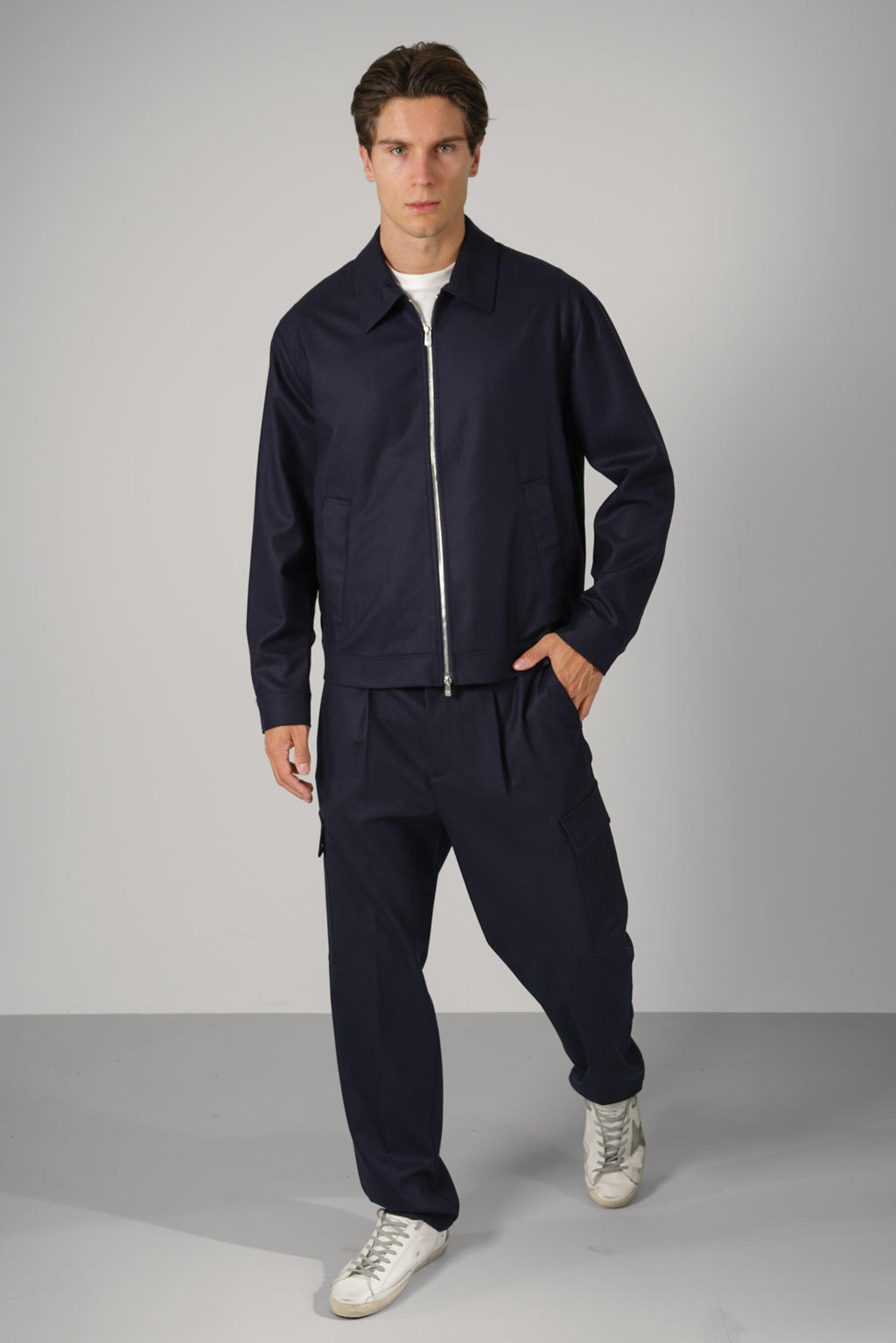 Marco Pescarolo Quarantuno Zip Jacket – 07 navy