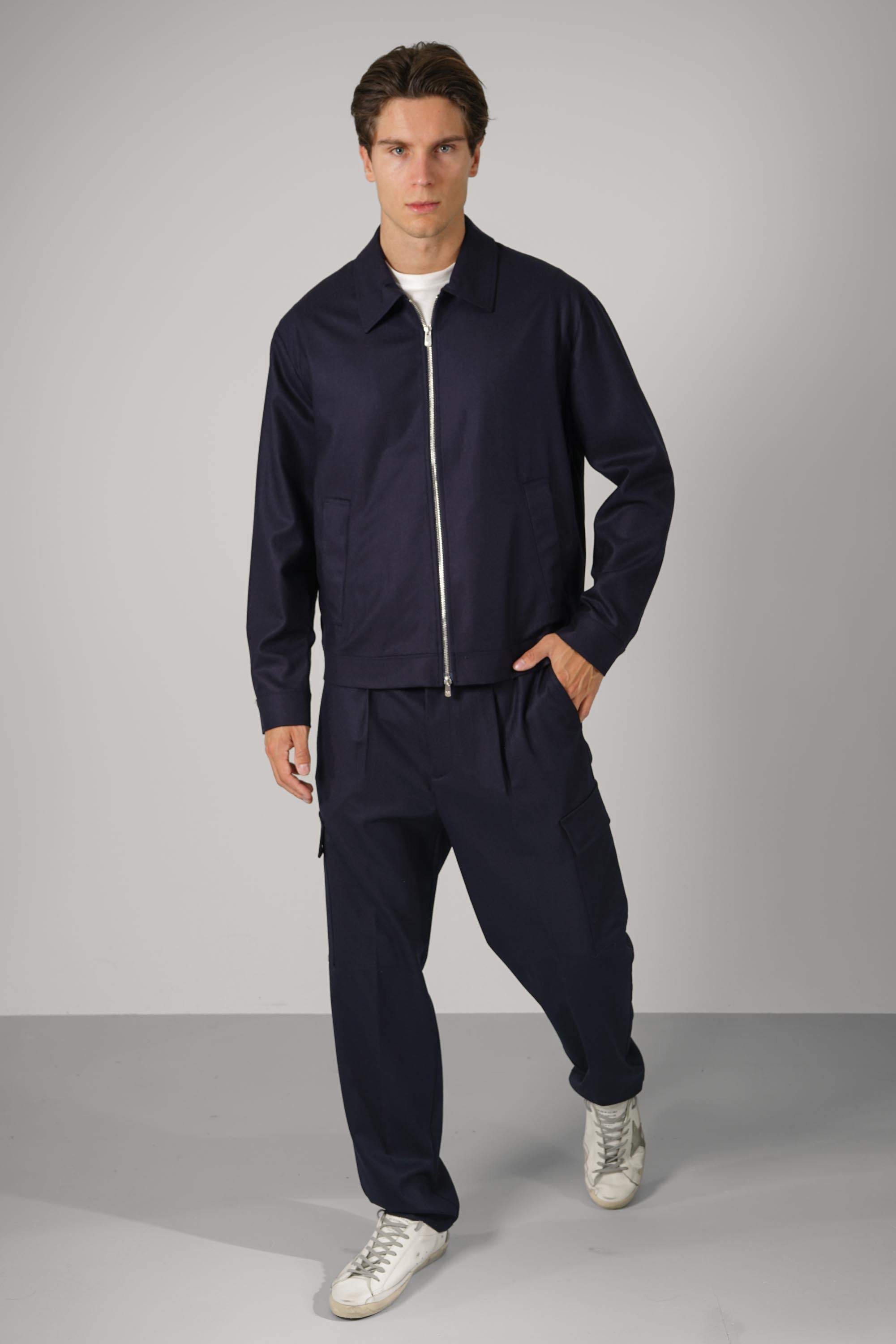Marco Pescarolo Quarantuno Zip Jacket – 07 navy