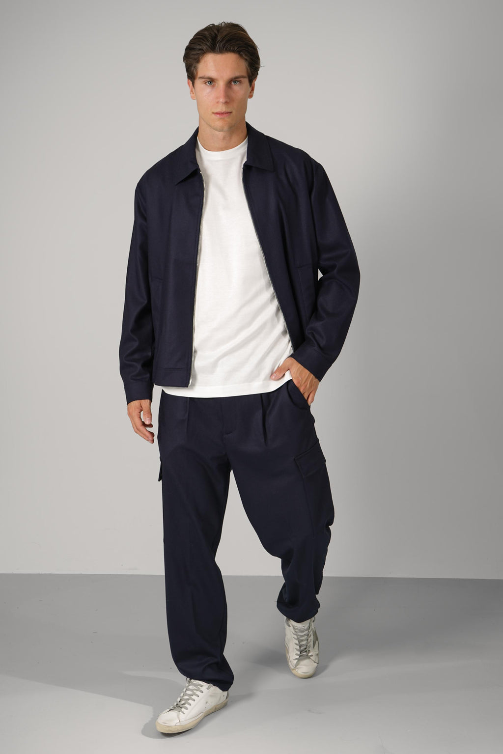 Marco Pescarolo Quarantuno Zip Jacket – 07 navy