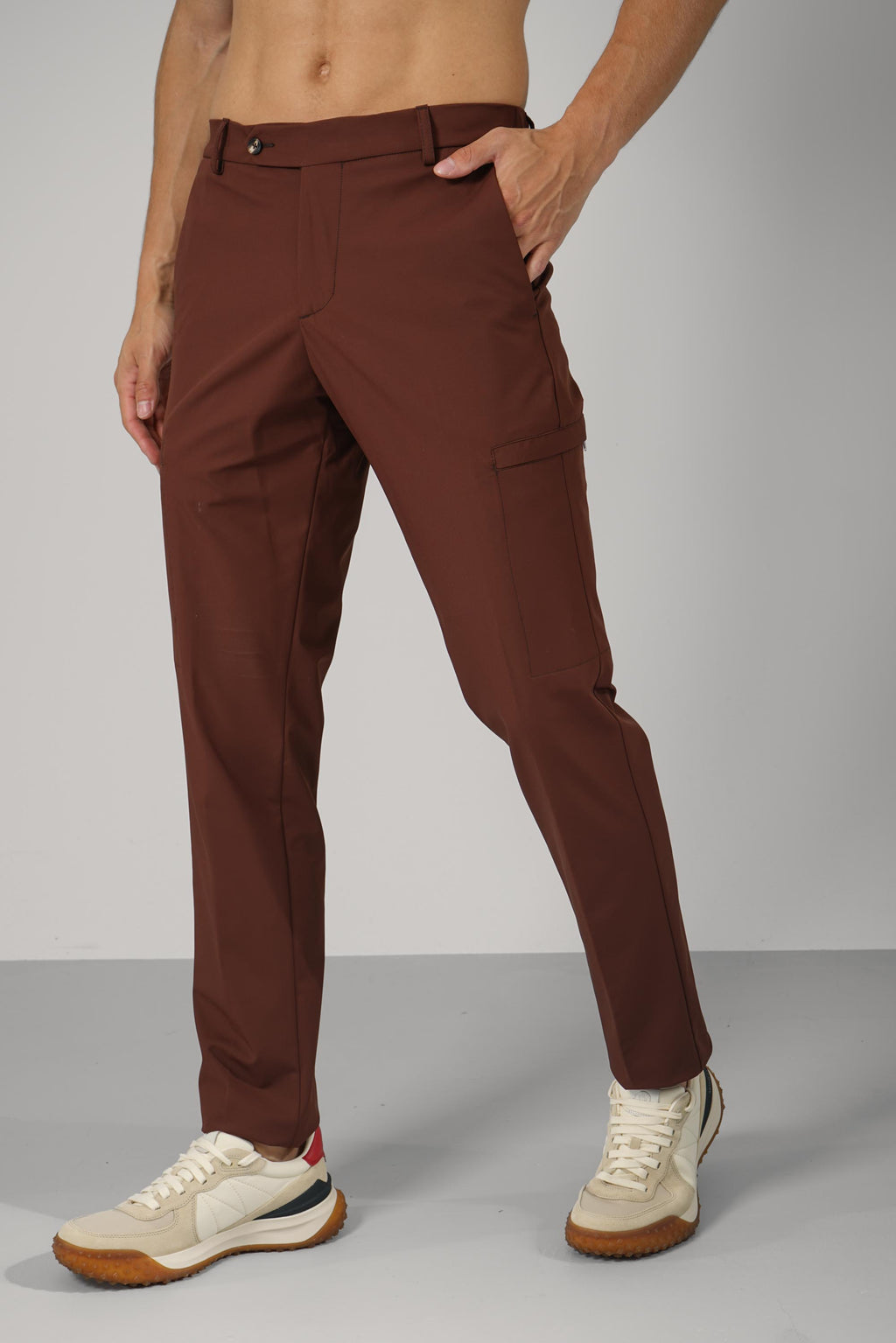 Marco Pescarolo  Metis Zip Trousers – 24 rust colored