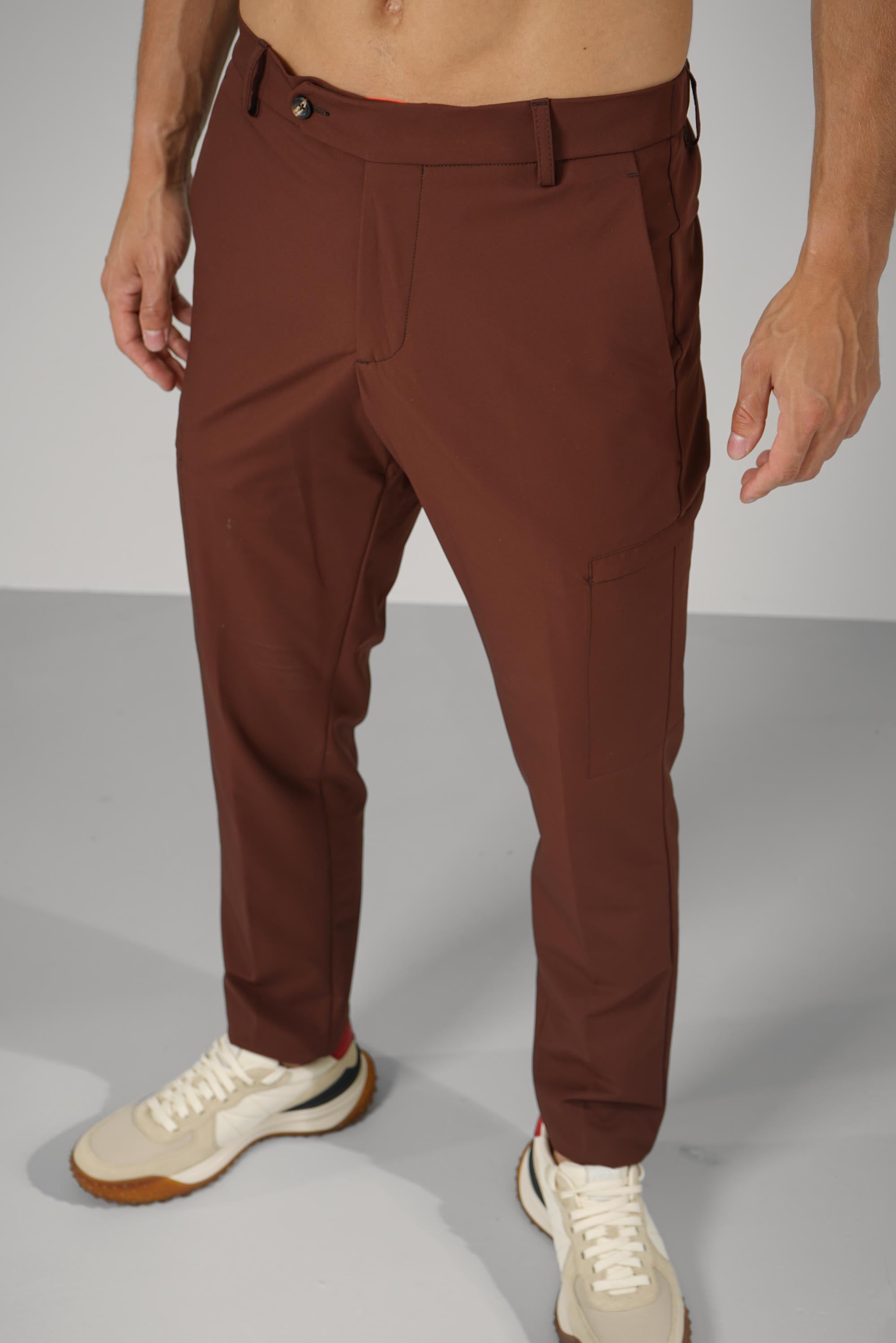 Marco Pescarolo  Metis Zip Trousers – 24 rust colored