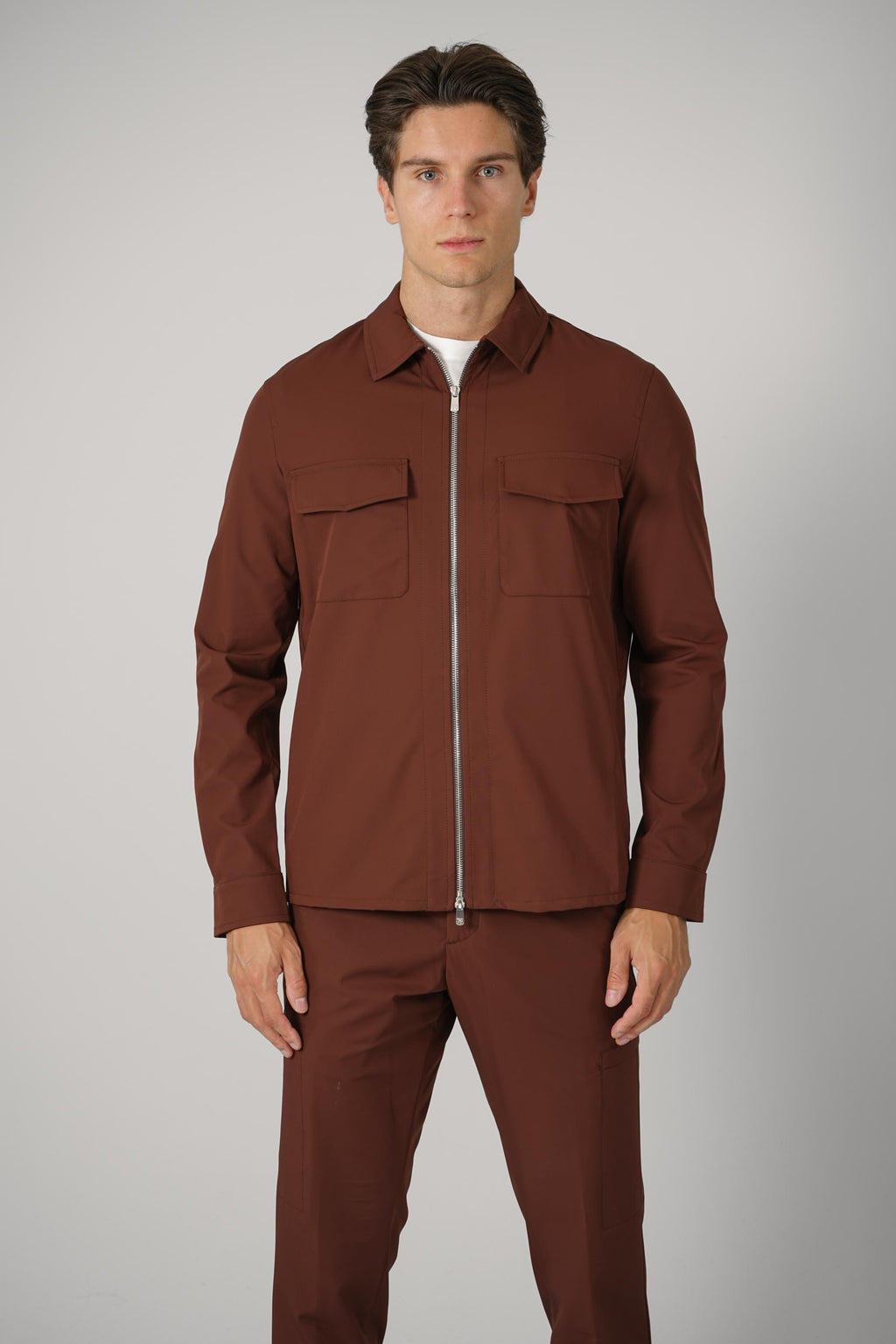 Marco Pescarolo  Urus Zip Jacket – 24 rust colored
