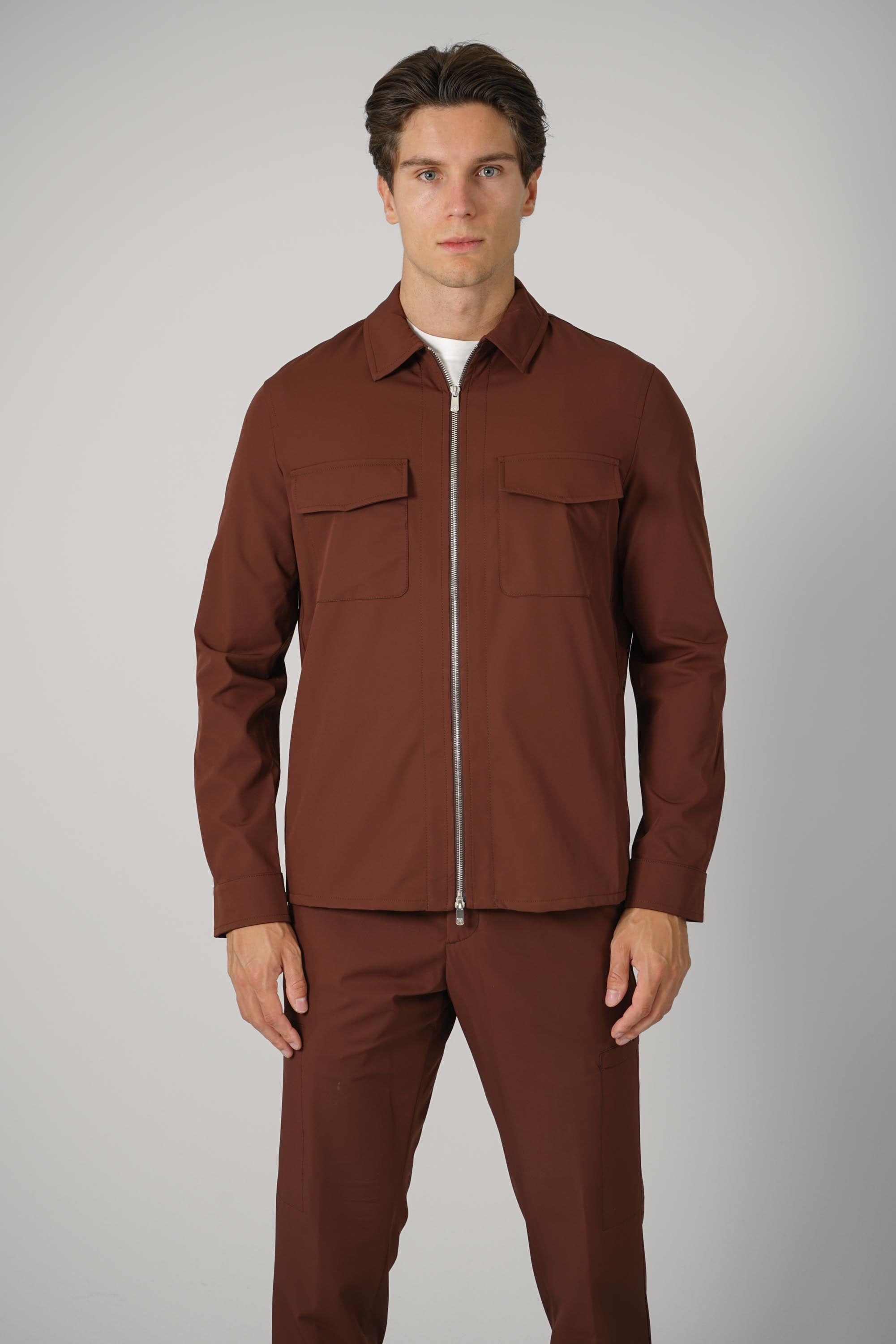 Marco Pescarolo  Urus Zip Jacket – 24 rust colored