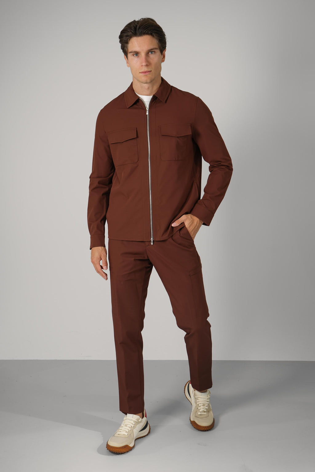 Marco Pescarolo  Urus Zip Jacket – 24 rust colored