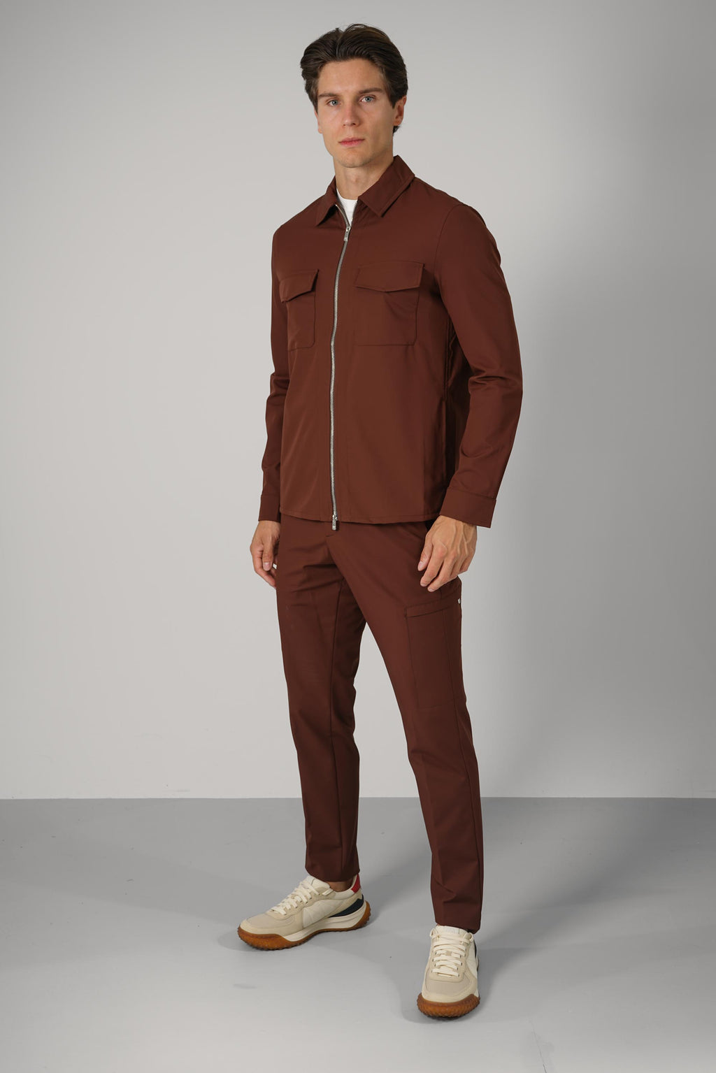 Marco Pescarolo  Urus Zip Jacket – 24 rust colored