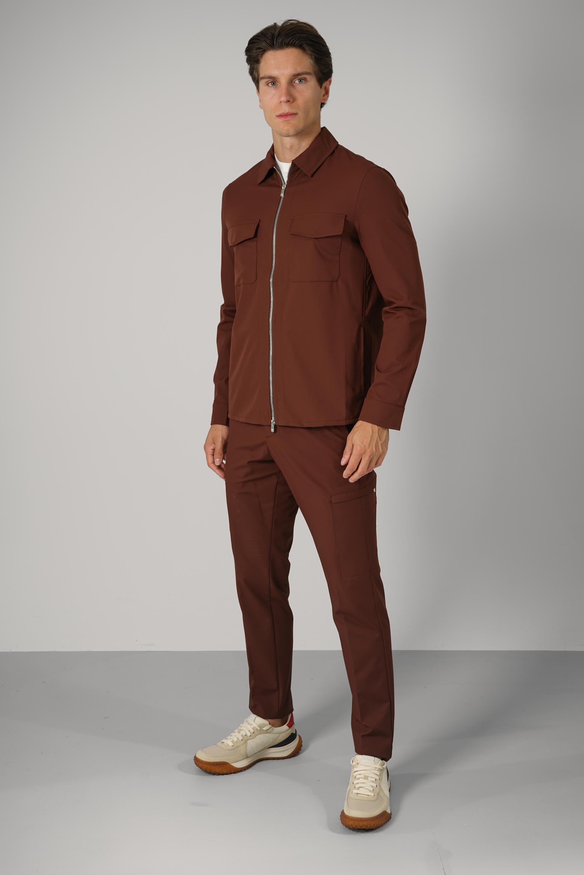 Marco Pescarolo  Urus Zip Jacket – 24 rust colored