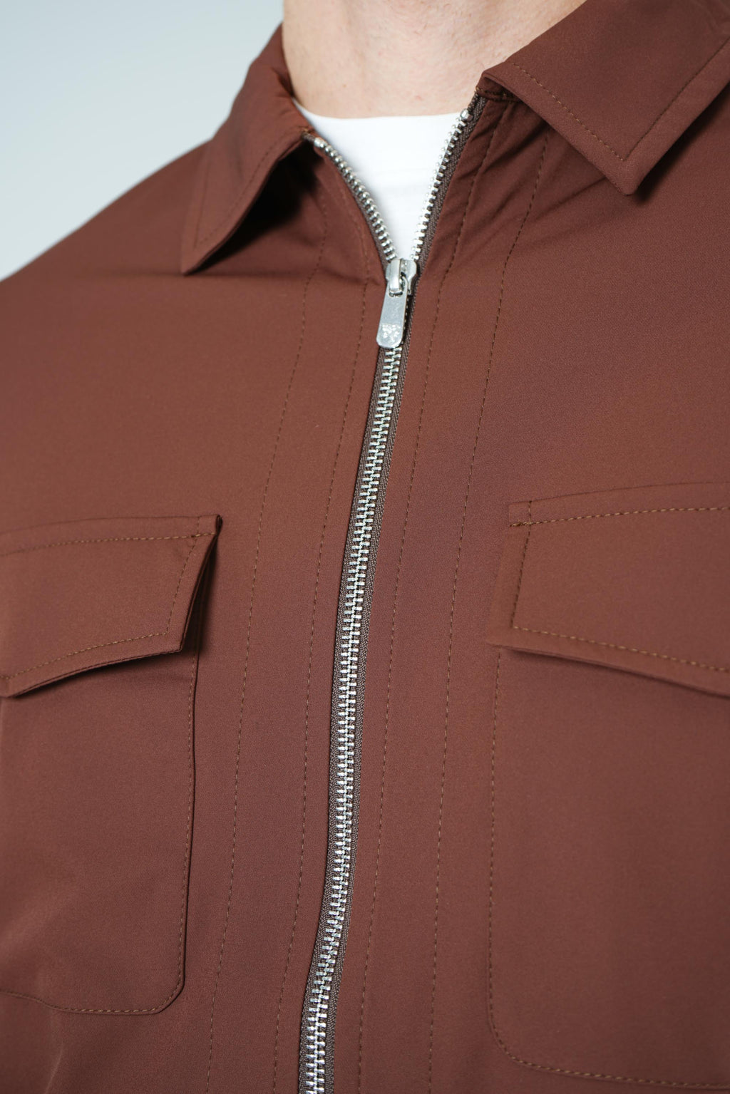 Marco Pescarolo  Urus Zip Jacket – 24 rust colored
