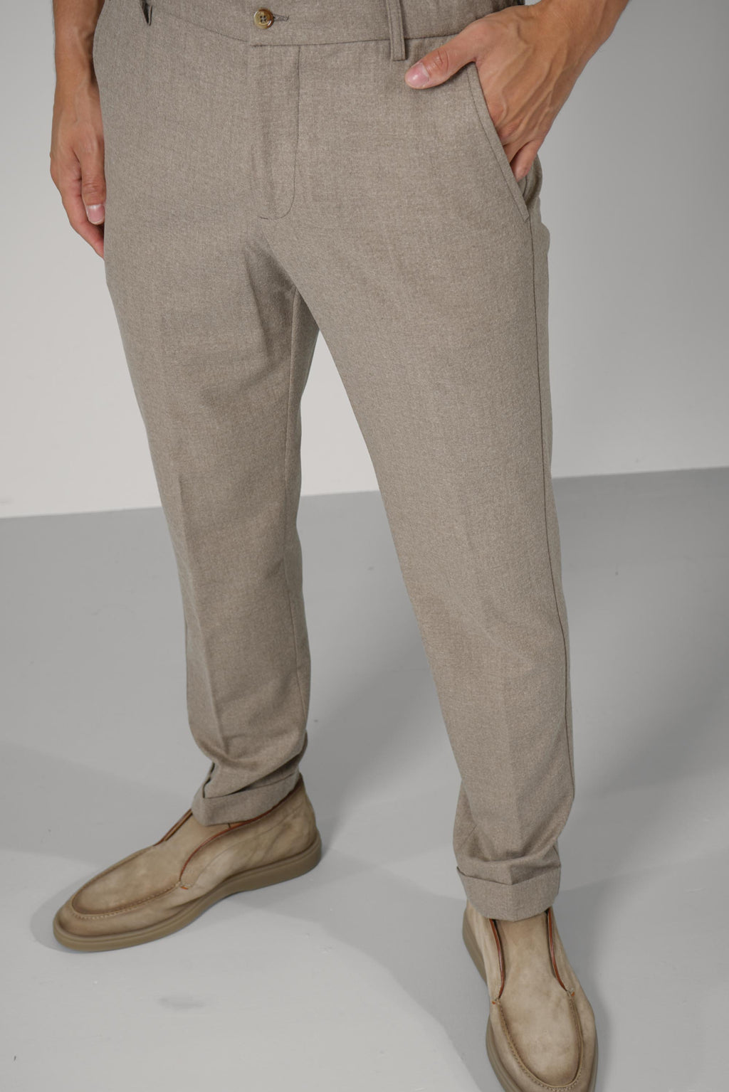 Marco Pescarolo Manu Zip+ris Trousers – 04 sand