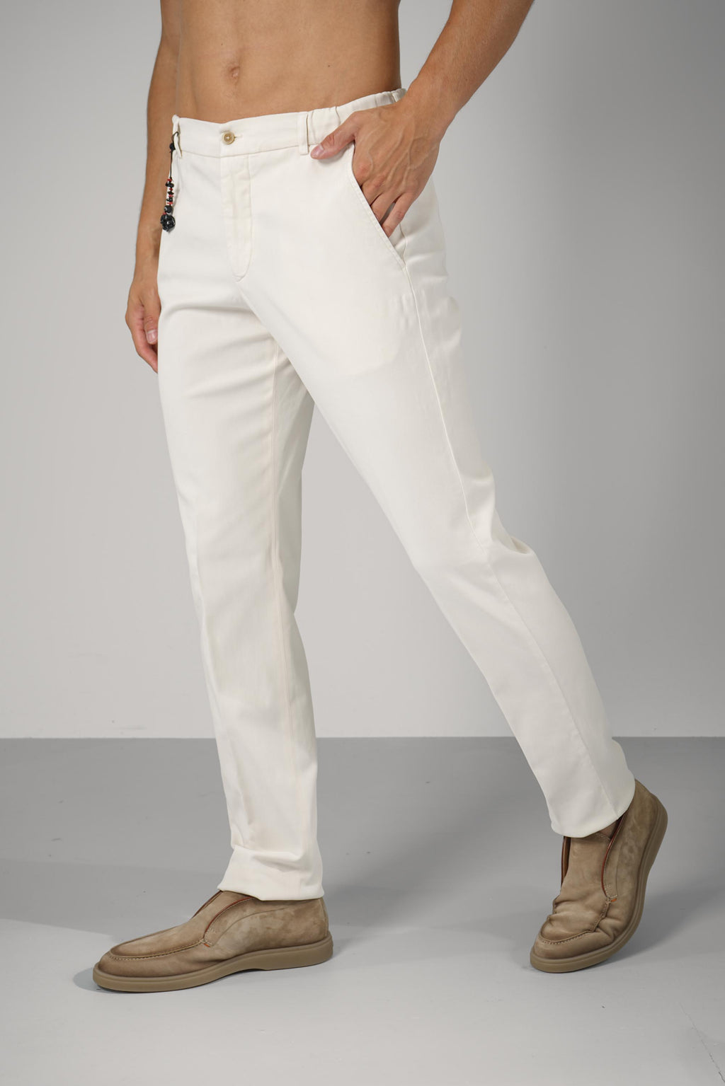 Marco Pescarolo  Manu Zip Trousers – MP05 off white