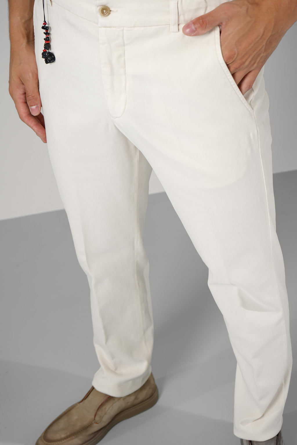 Marco Pescarolo  Manu Zip Trousers – MP05 off white