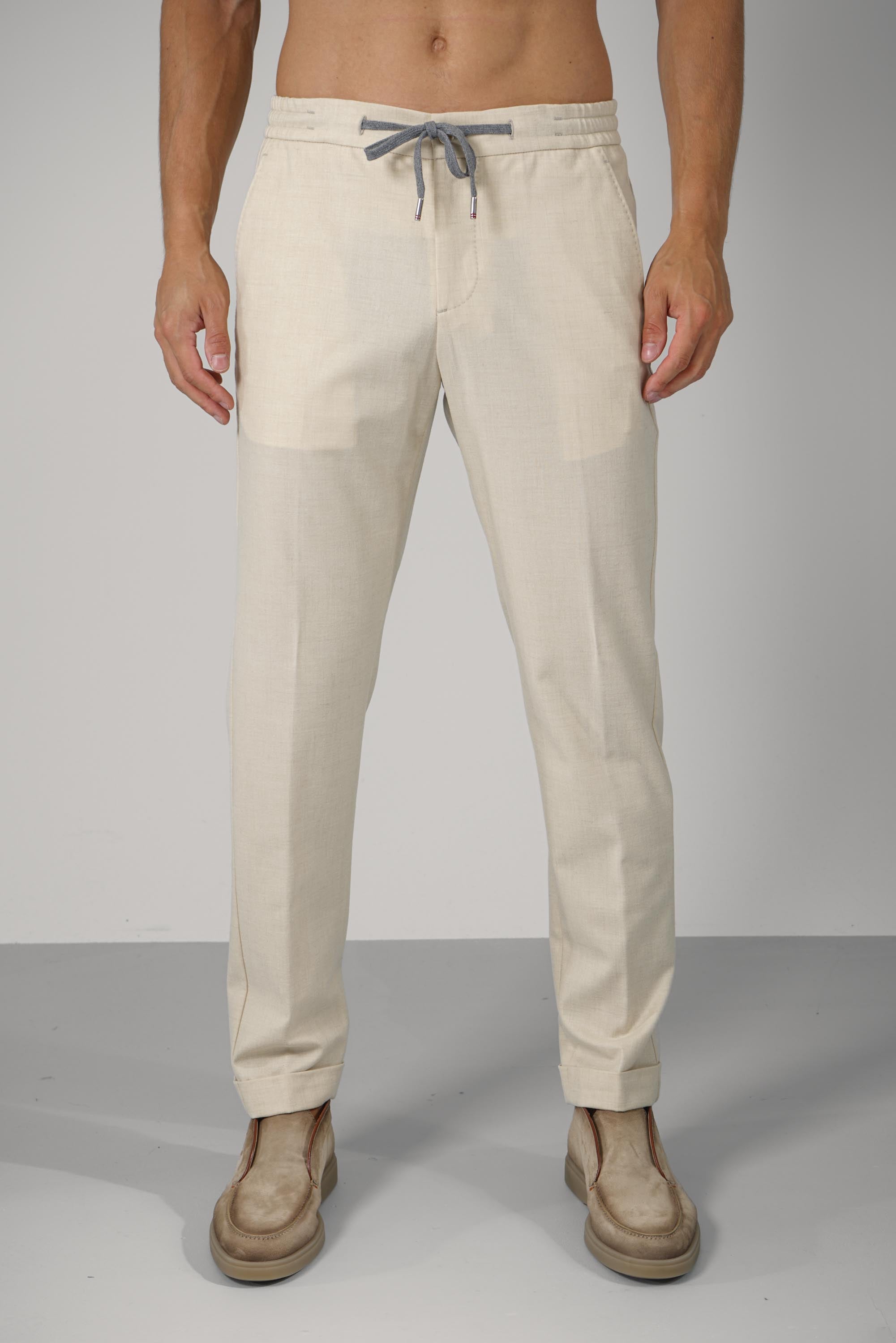 Marco Pescarolo  Caracciolo Zip+ris Trousers – 01 beige