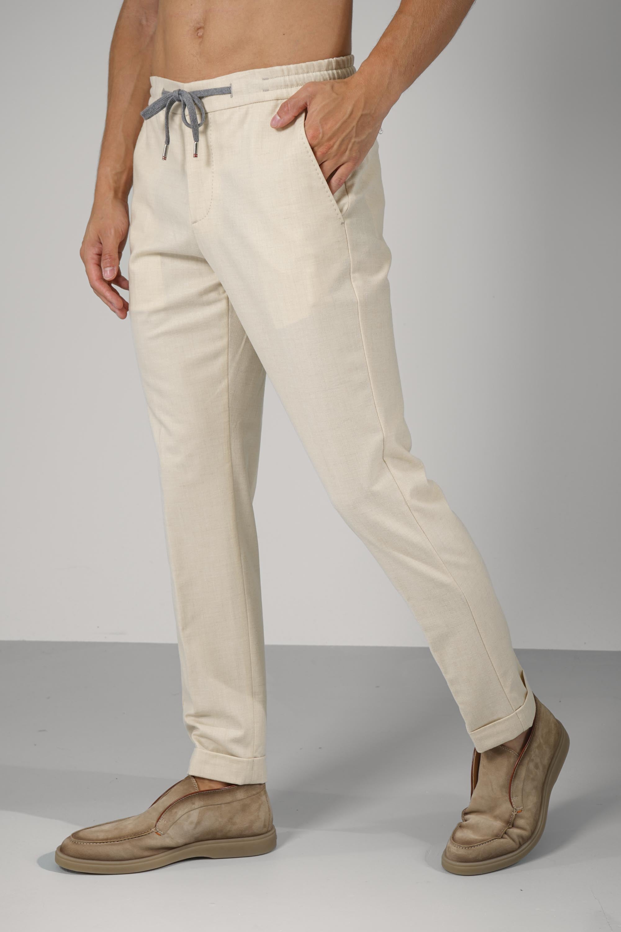Marco Pescarolo  Caracciolo Zip+ris Trousers – 01 beige