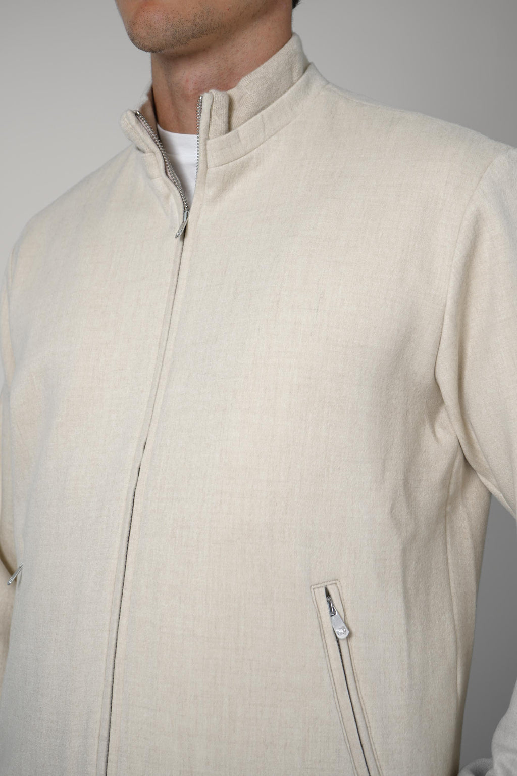 Marco Pescarolo  Icon Zip Jacket – 01 beige