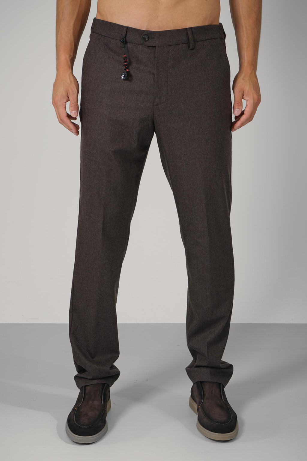 Marco Pescarolo  Vento Zip Trousers – 19 brown