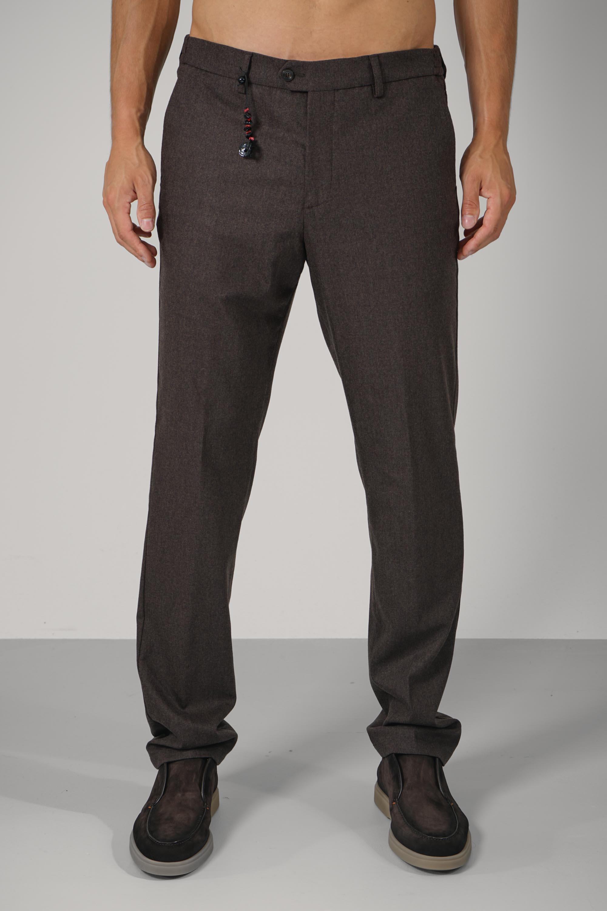 Marco Pescarolo  Vento Zip Trousers – 19 brown