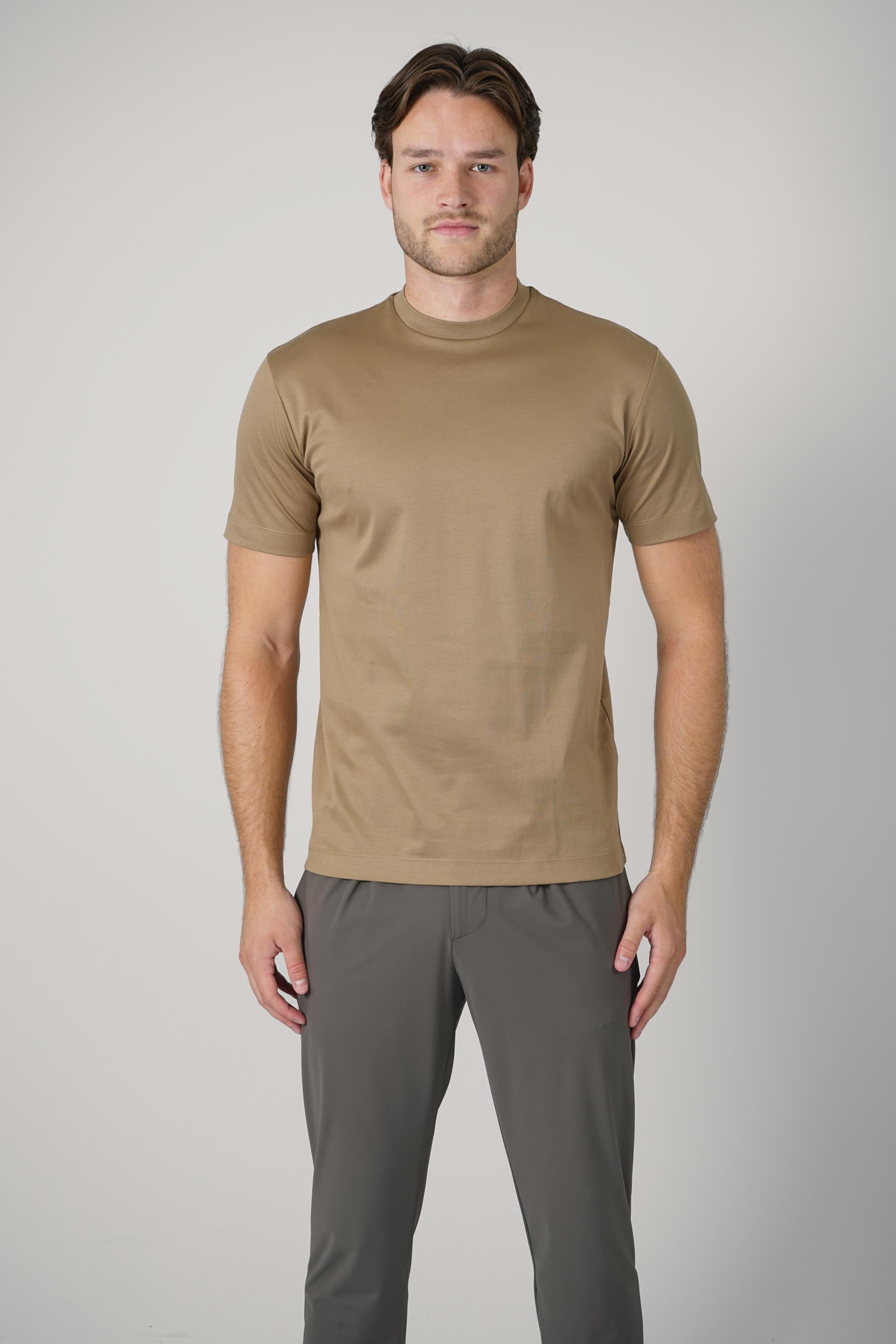 Valenza Slim Fit Supima T-Shirt Almond
