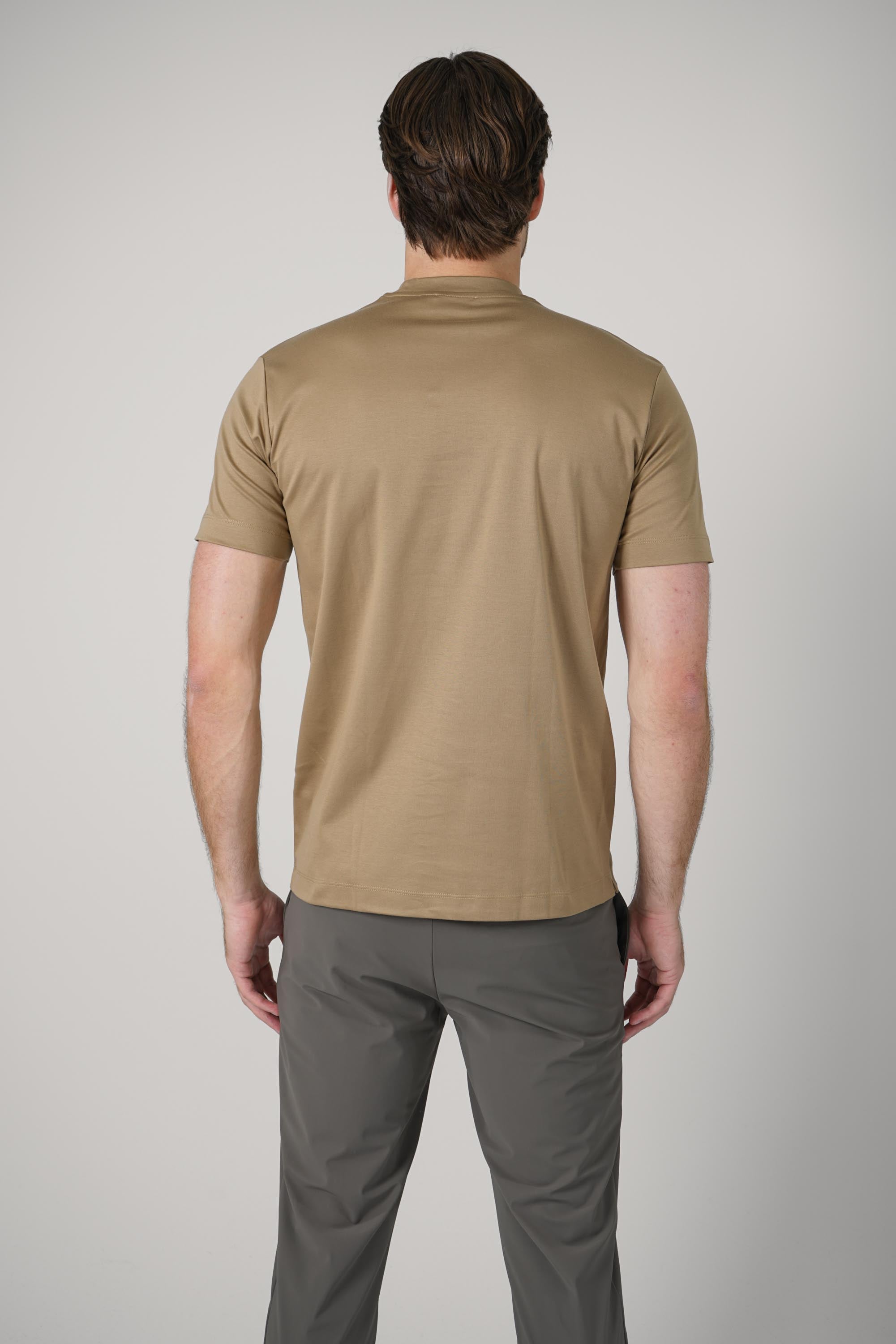 Valenza Slim Fit Supima T-Shirt Almond