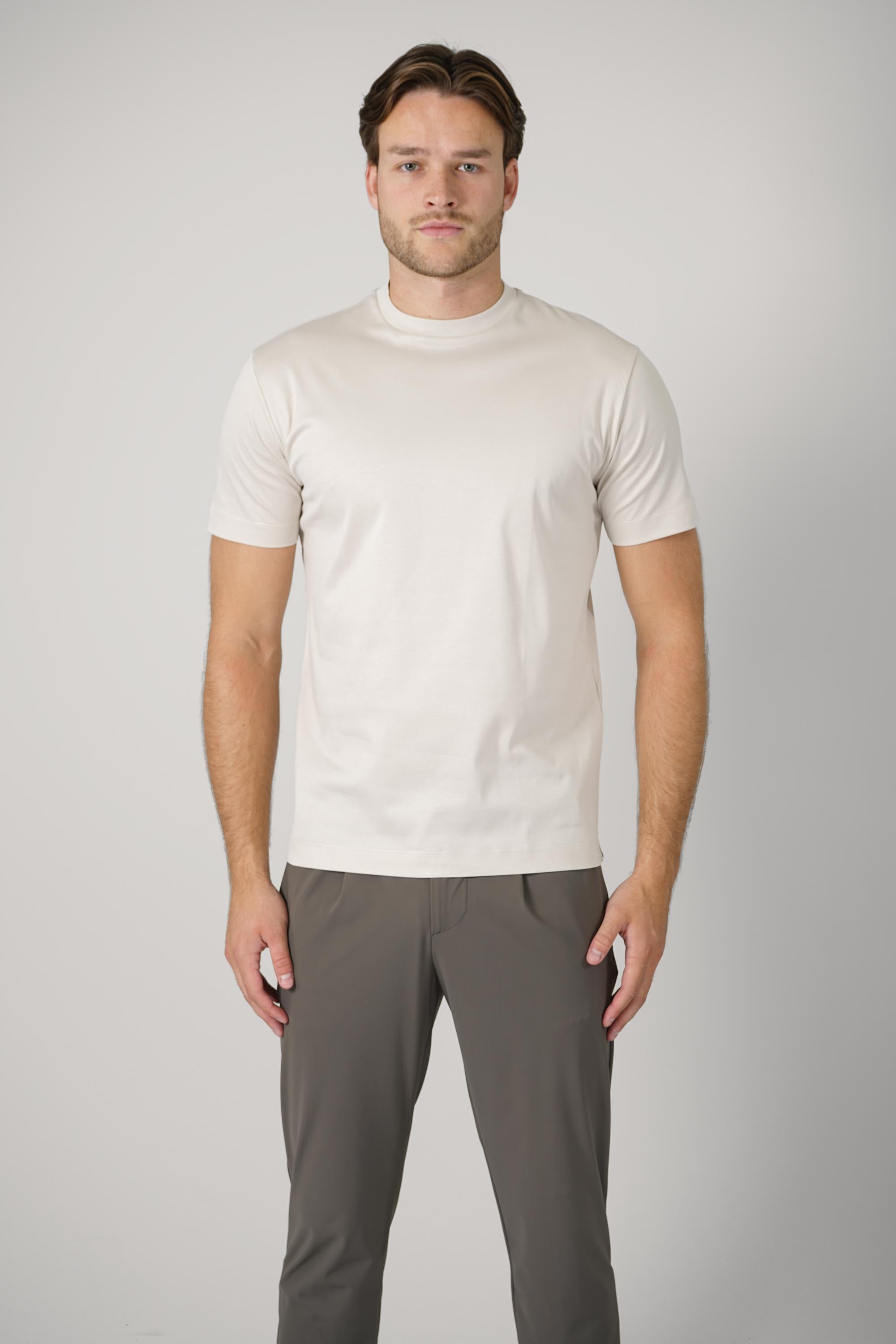 Valenza Slim Fit  Supima T-Shirt Pearl Grey