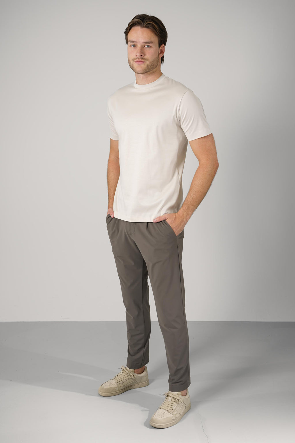 Valenza Slim Fit  Supima T-Shirt Pearl Grey