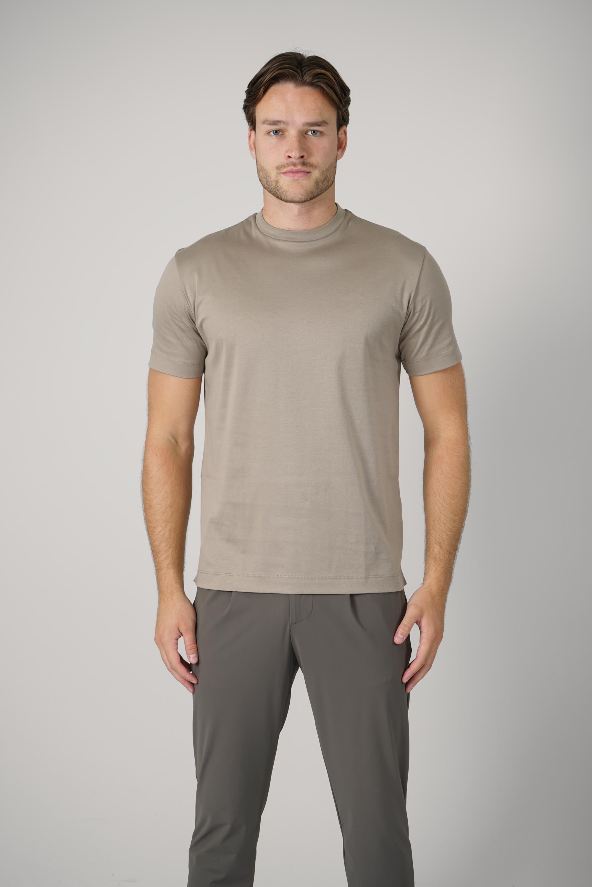 Valenza Slim Fit Supima T-Shirt Lead Grey