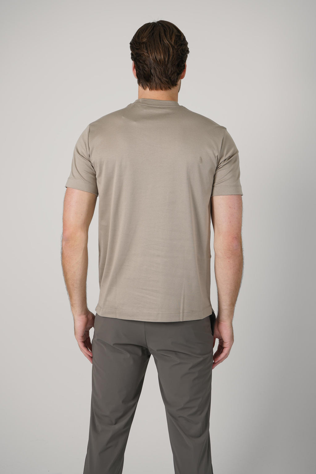 Valenza Slim Fit Supima T-Shirt Lead Grey