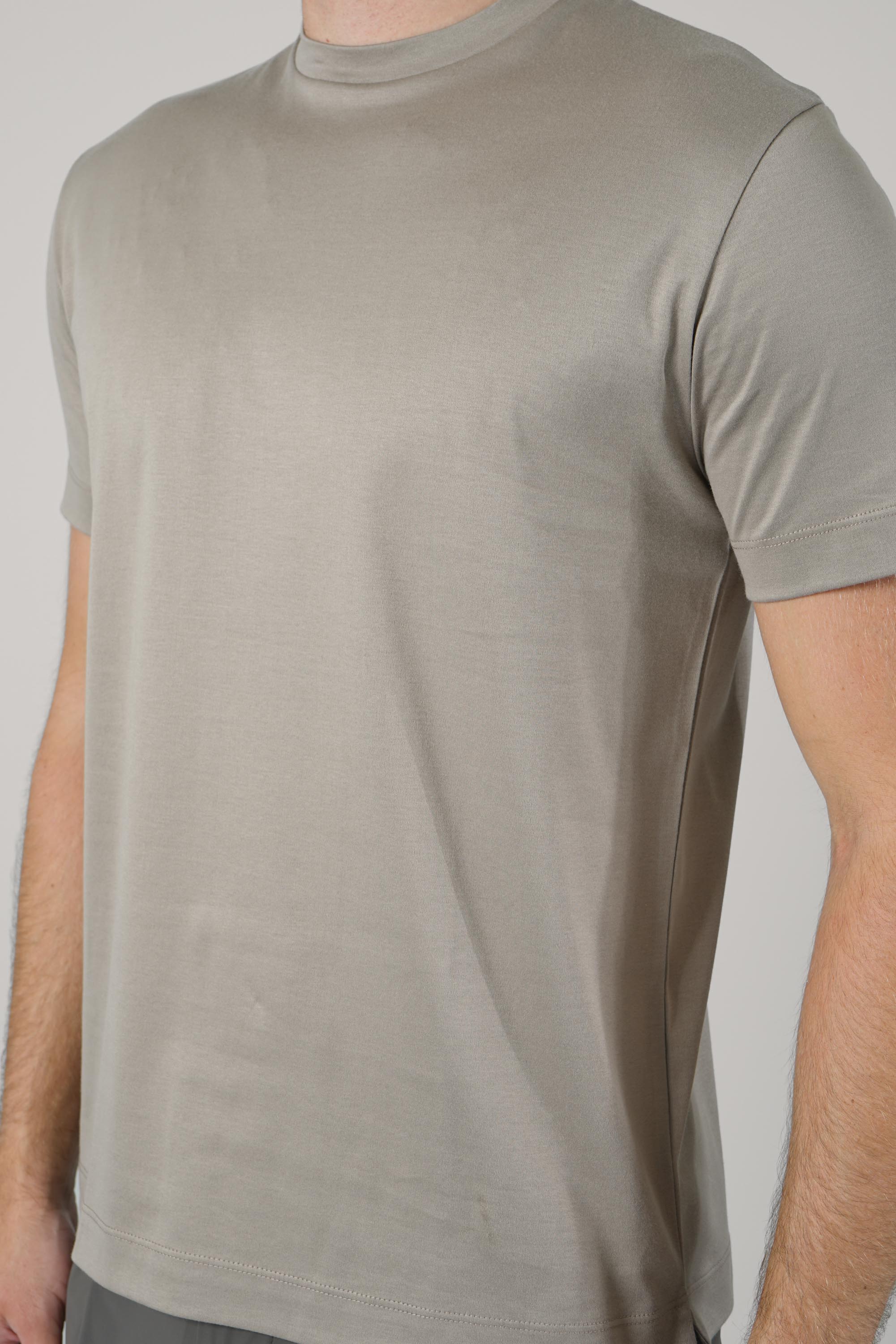 Valenza Slim Fit Supima T-Shirt Lead Grey