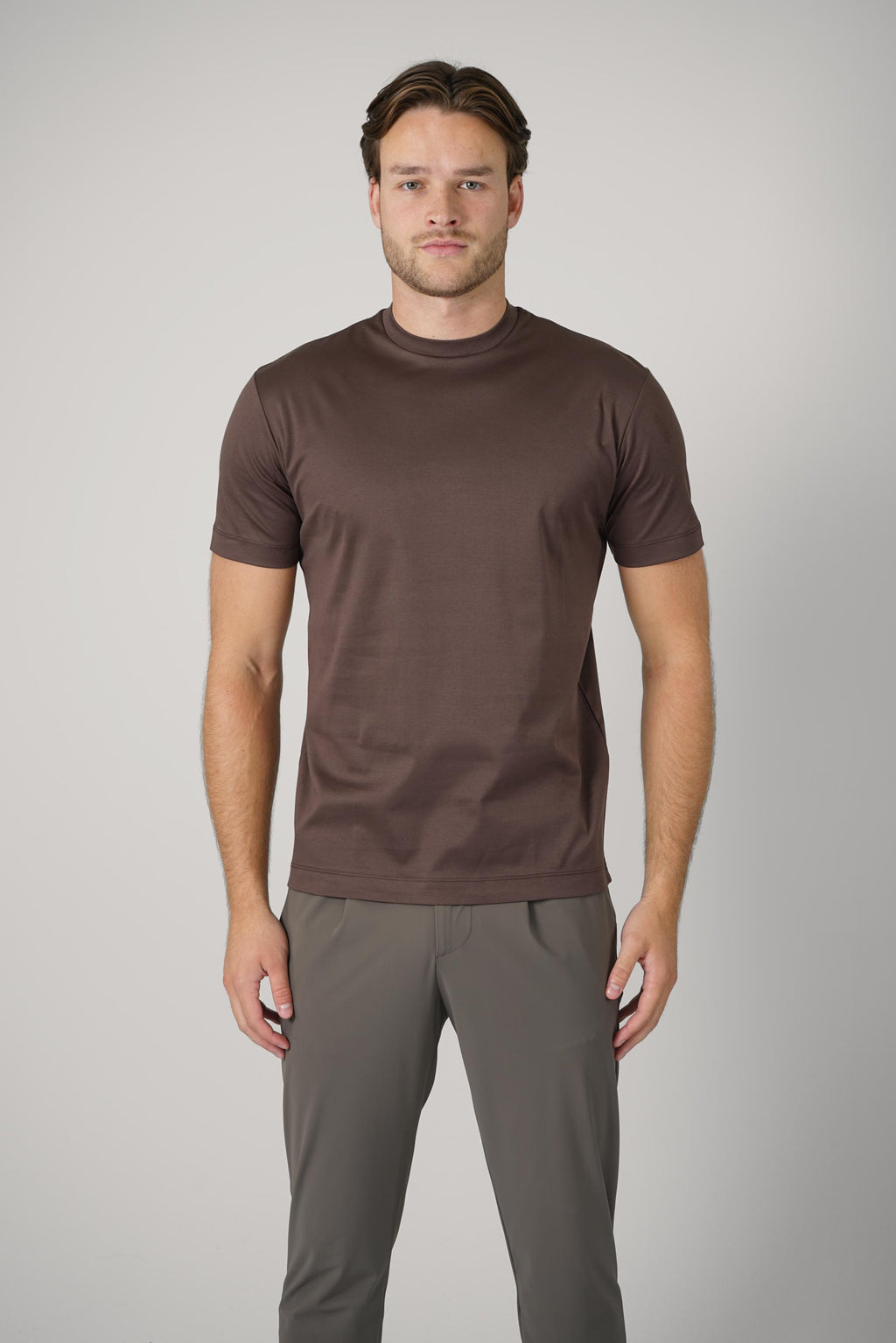 Valenza Slim Fit Supima T-Shirt Ebony Brown