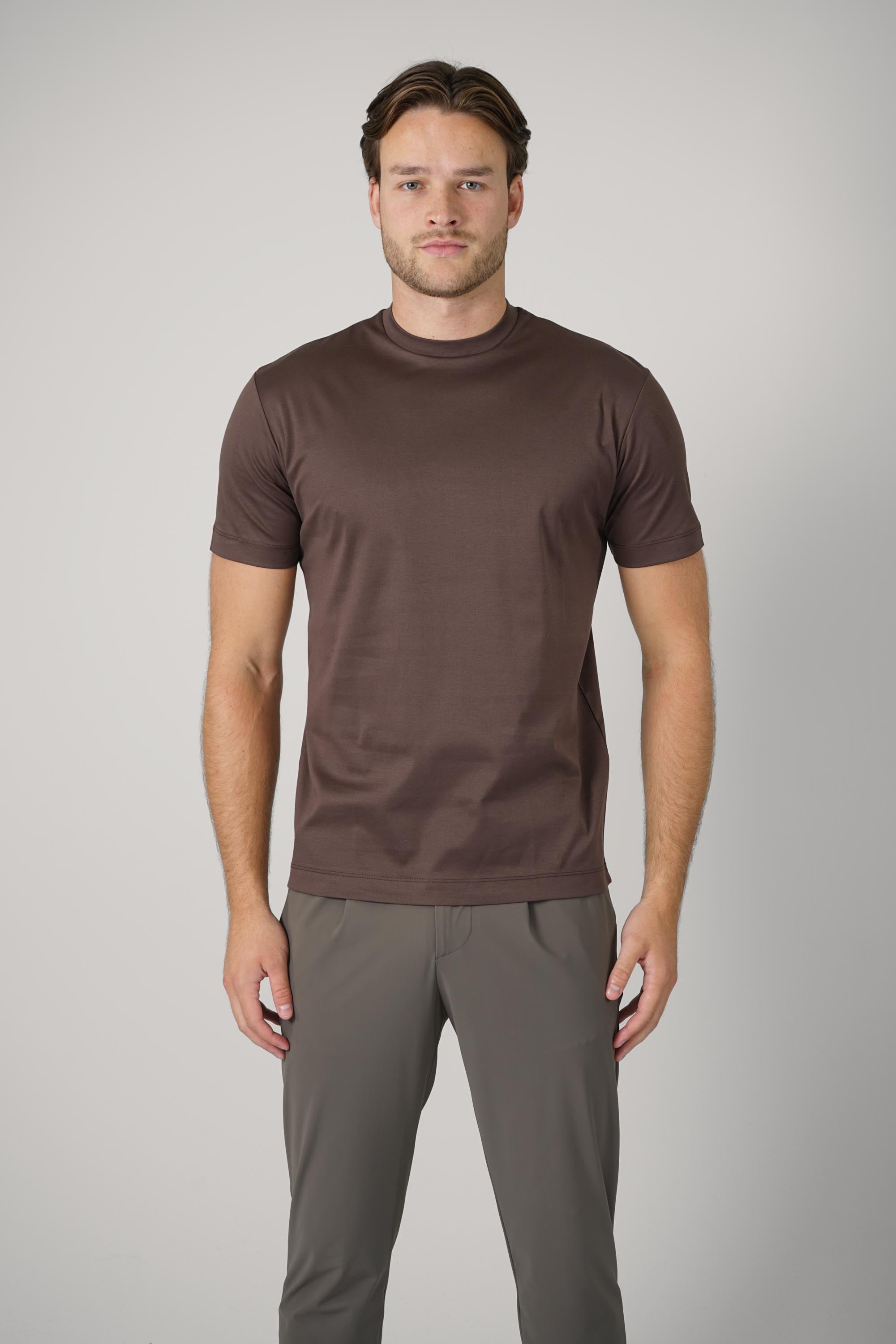Valenza Slim Fit Supima T-Shirt Ebony Brown
