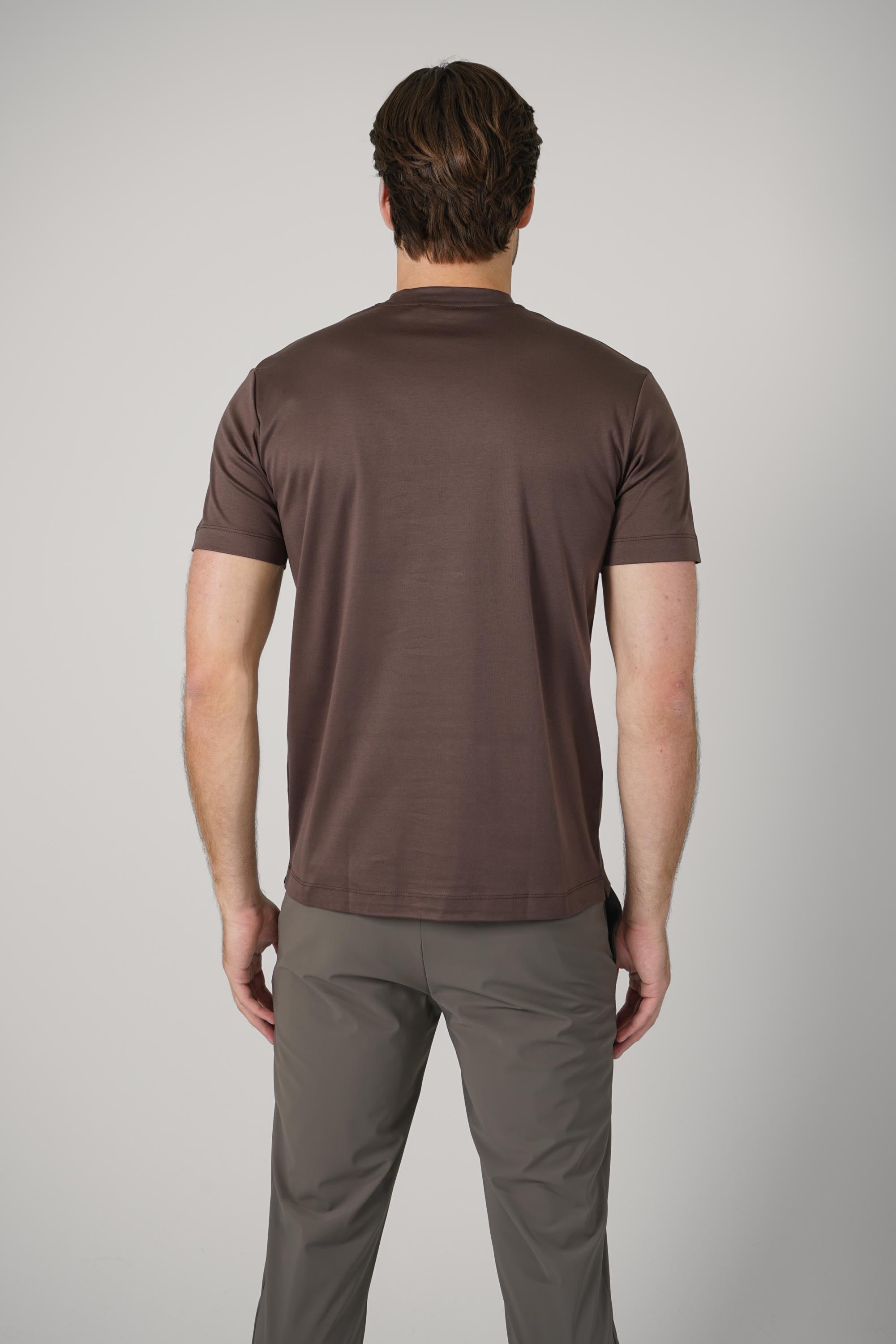 Valenza Slim Fit Supima T-Shirt Ebony Brown
