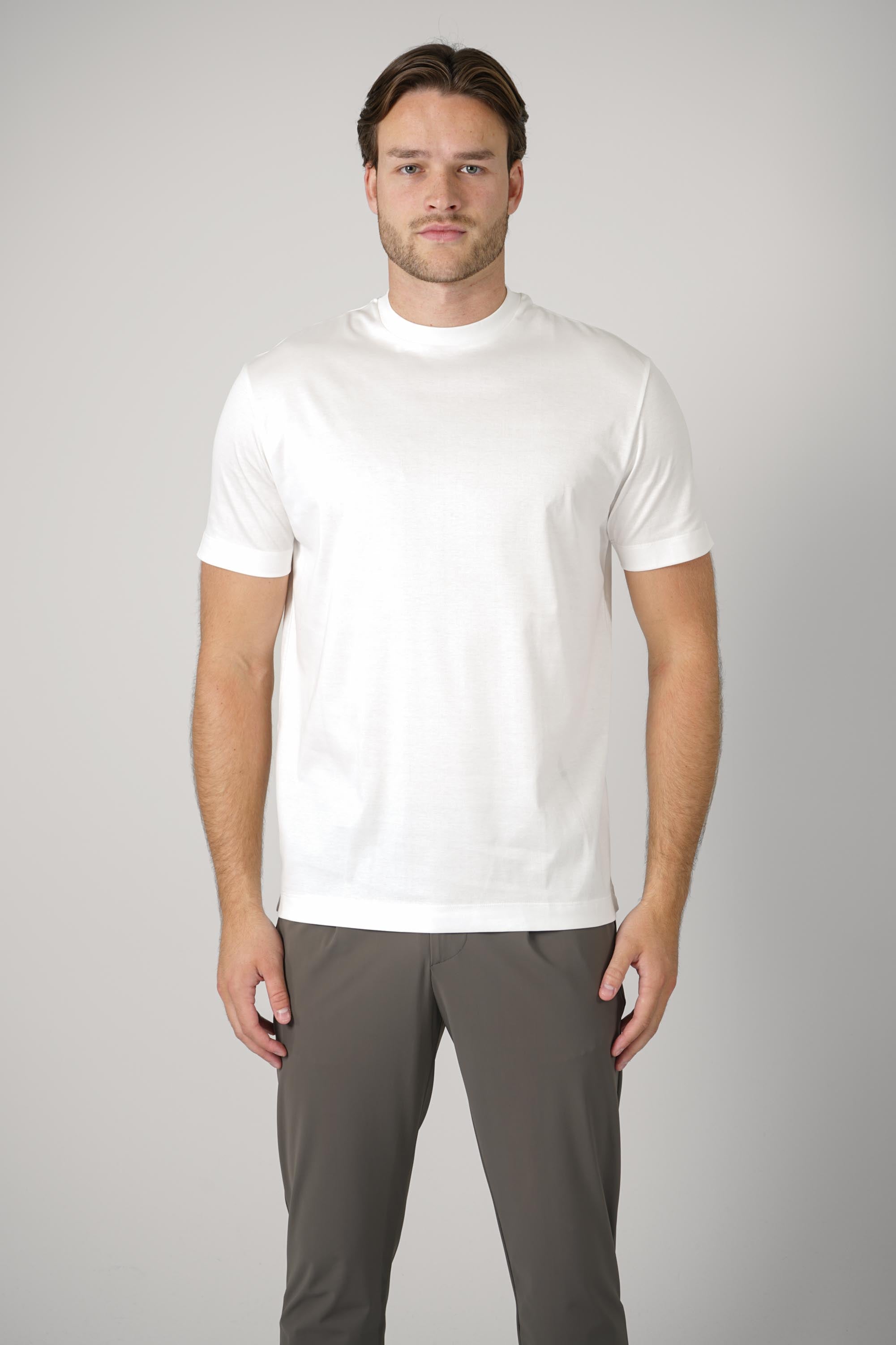 Valenza Slim Fit Supima T-Shirt Off-White
