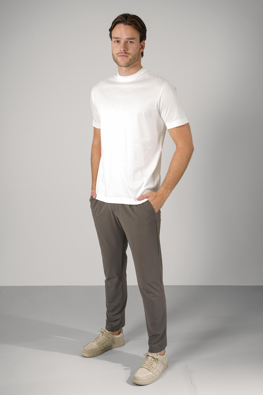 Valenza Slim Fit Supima T-Shirt Off-White