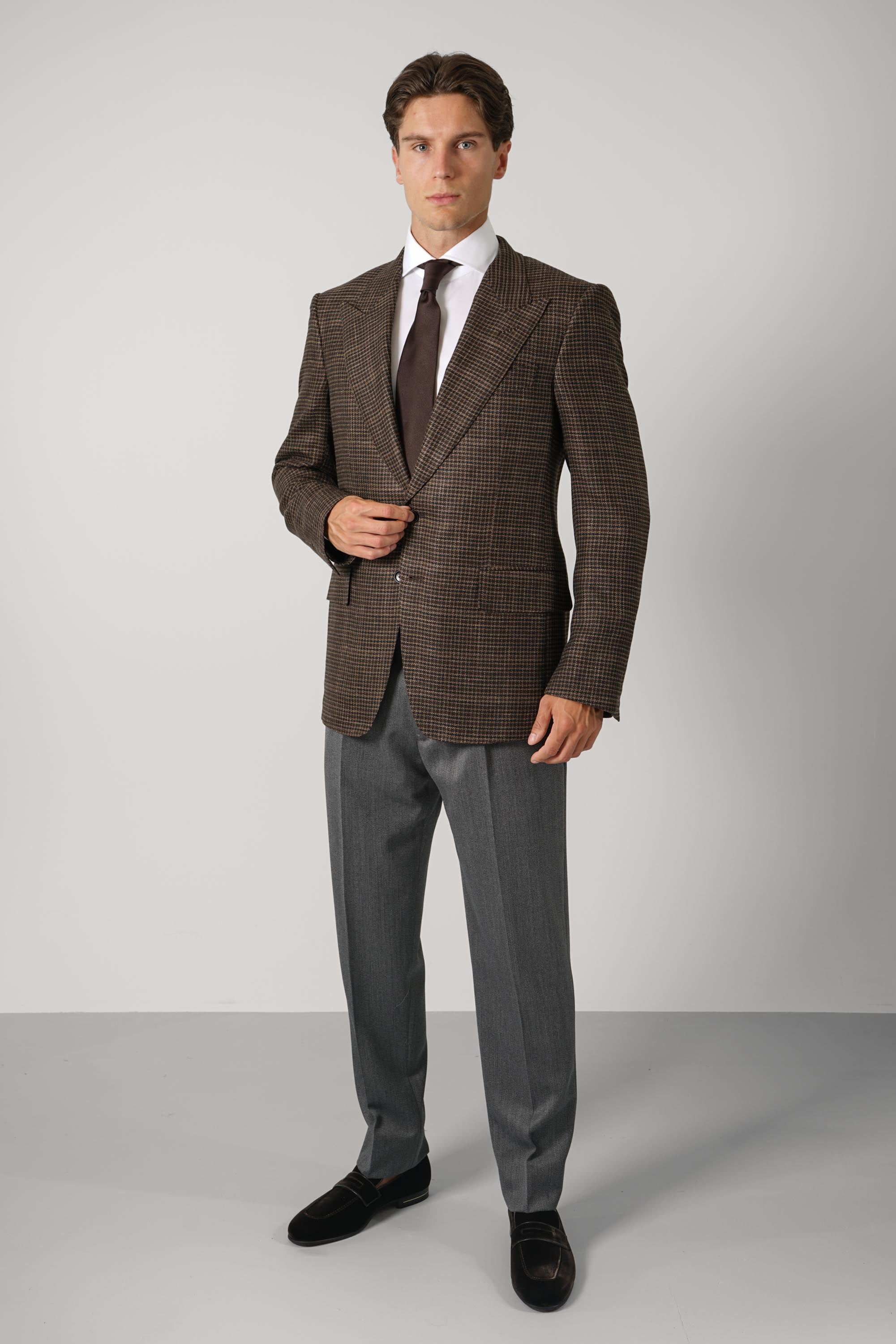 Irregular Damier Shelton SB Jacket – Black&Brown