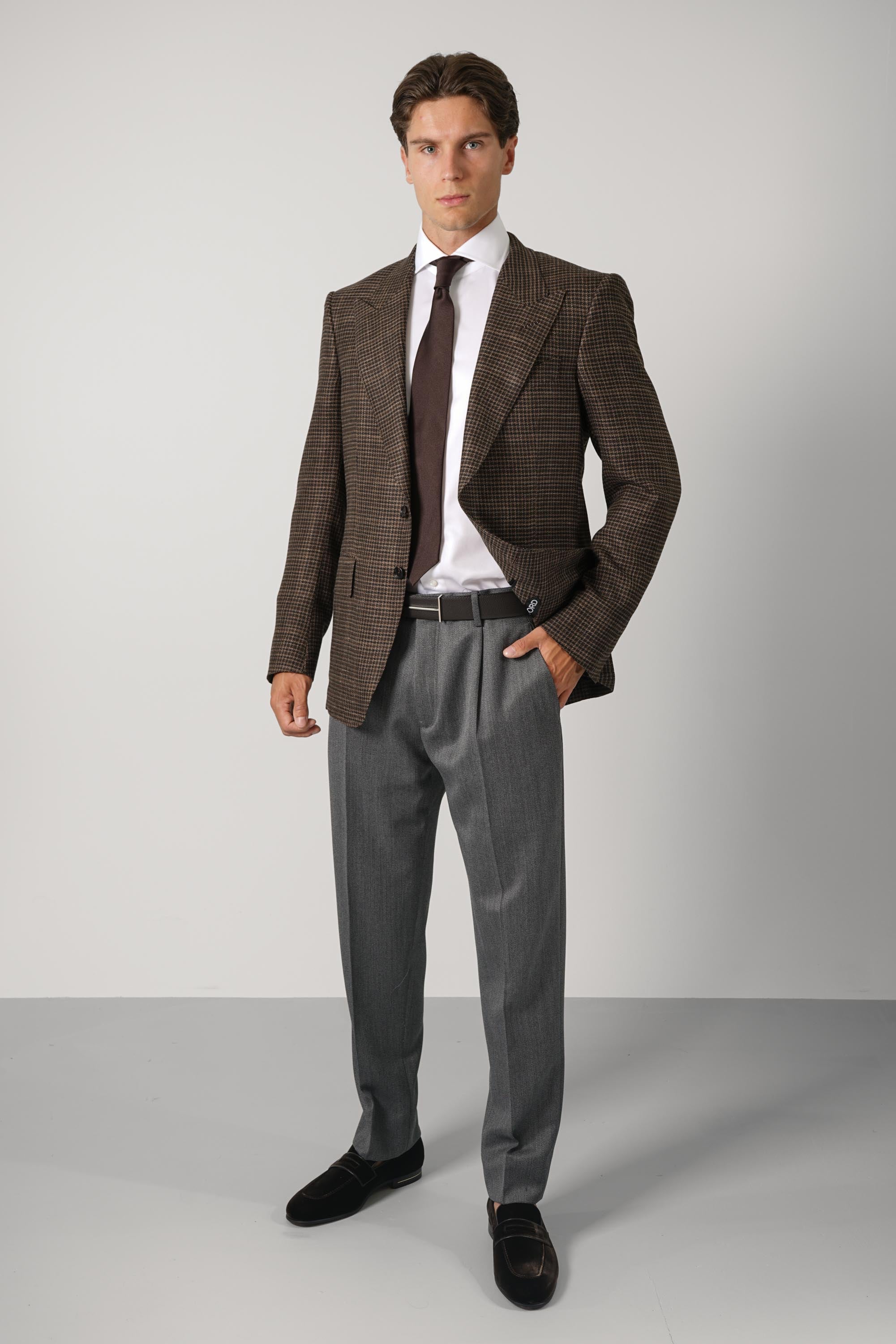 Irregular Damier Shelton SB Jacket – Black&Brown