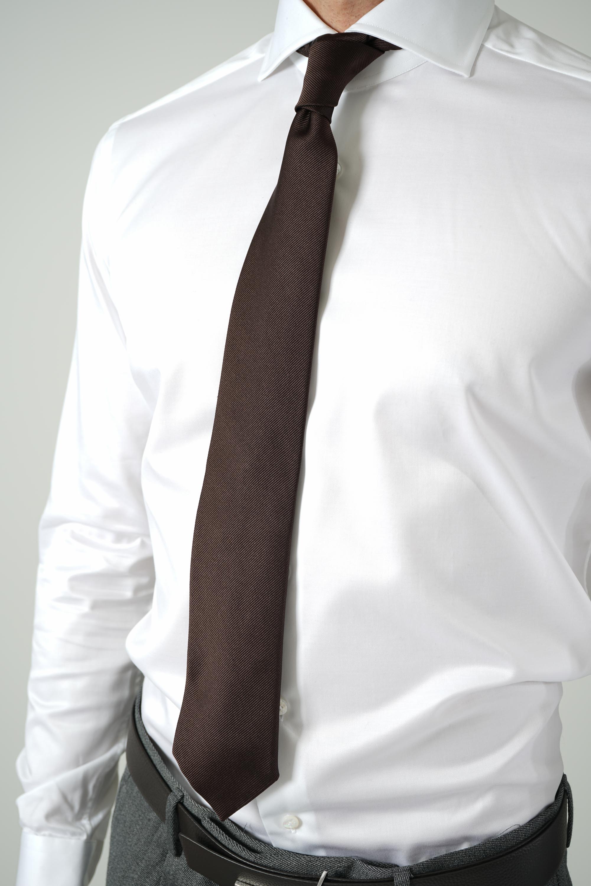 Solid Super Reps Tie 8cm – Chocolate