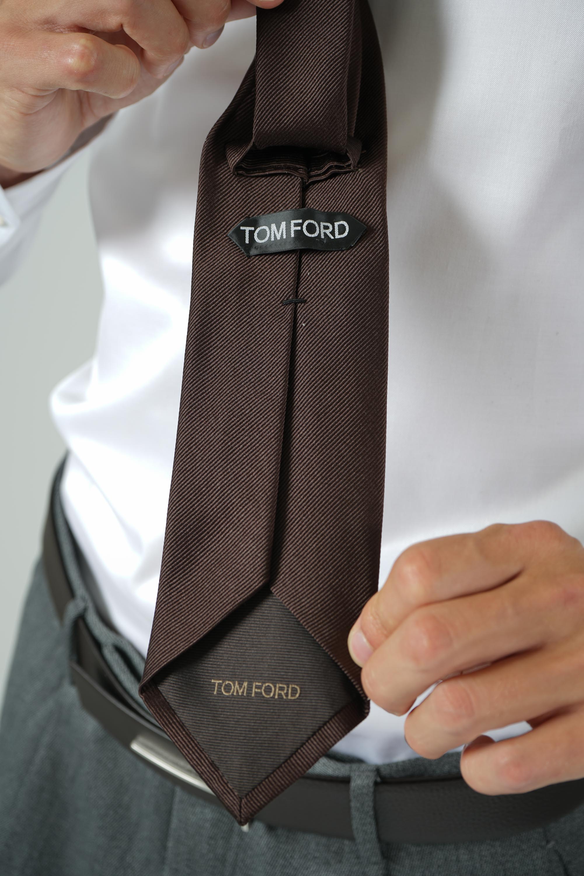 Solid Super Reps Tie 8cm – Chocolate
