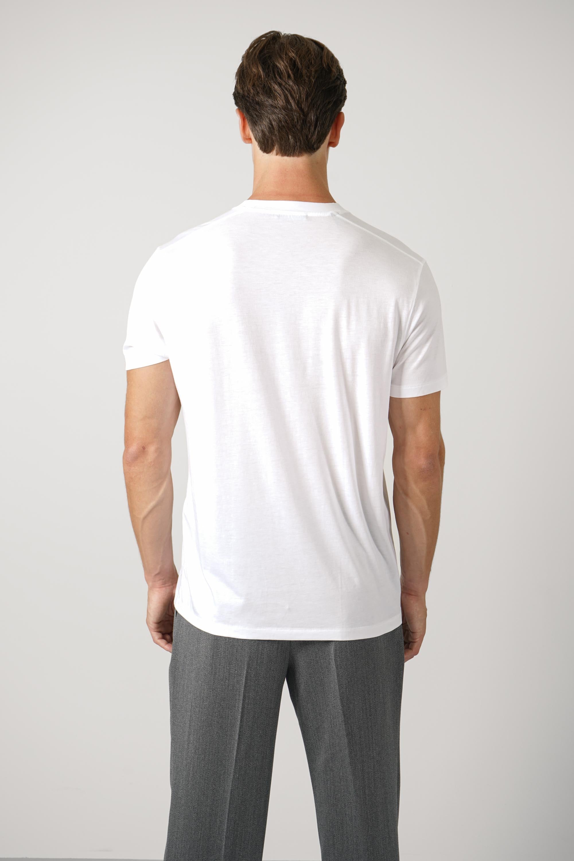 Lyocell Cotton SS Crew Neck – White