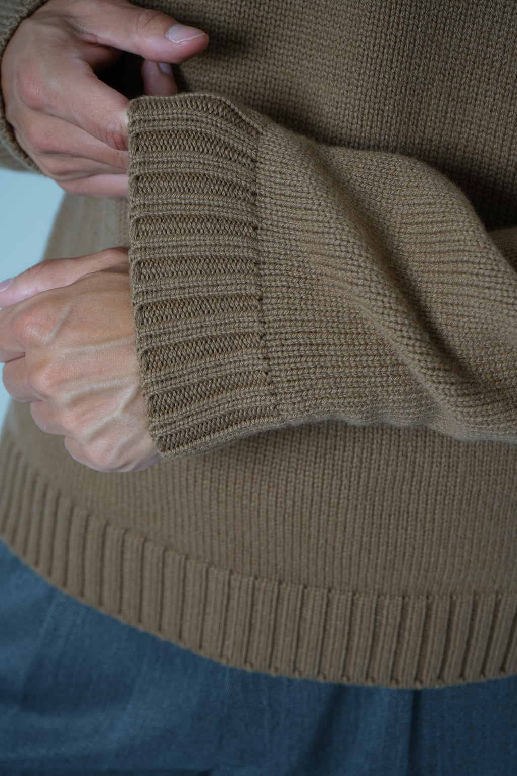 Cashmere Wool Half Zip – Caramel