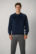 Indigo Velour LS Crew Neck – Ocean Cavern