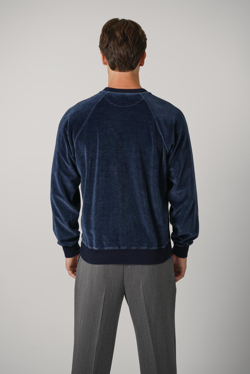 Indigo Velour LS Crew Neck – Ocean Cavern