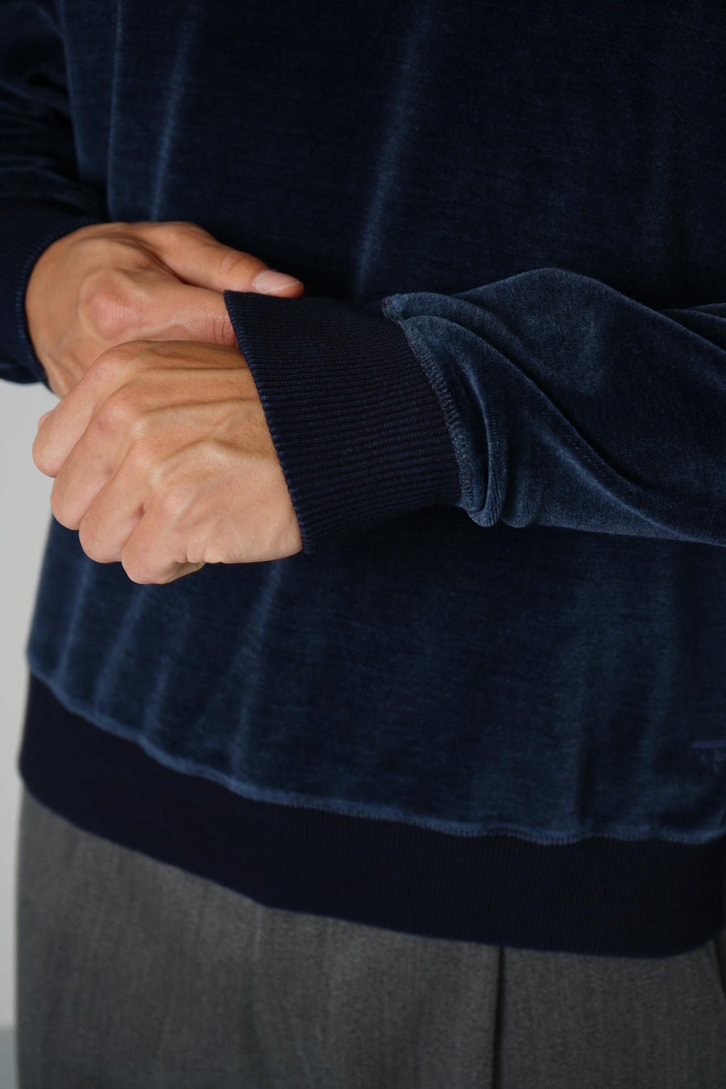 Indigo Velour LS Crew Neck – Ocean Cavern