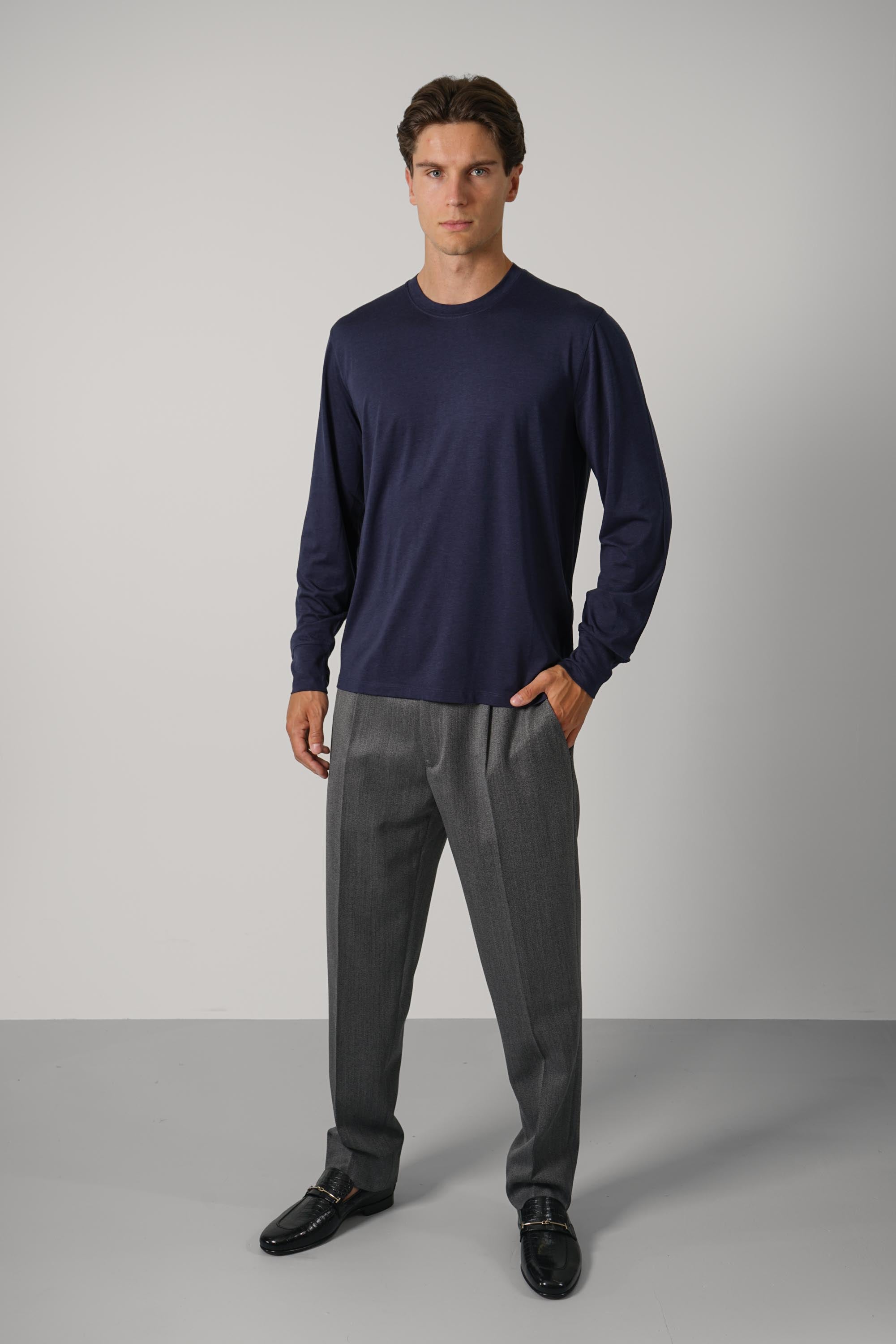 Lyocell Cotton LS Crew Neck – Ocean Cavern