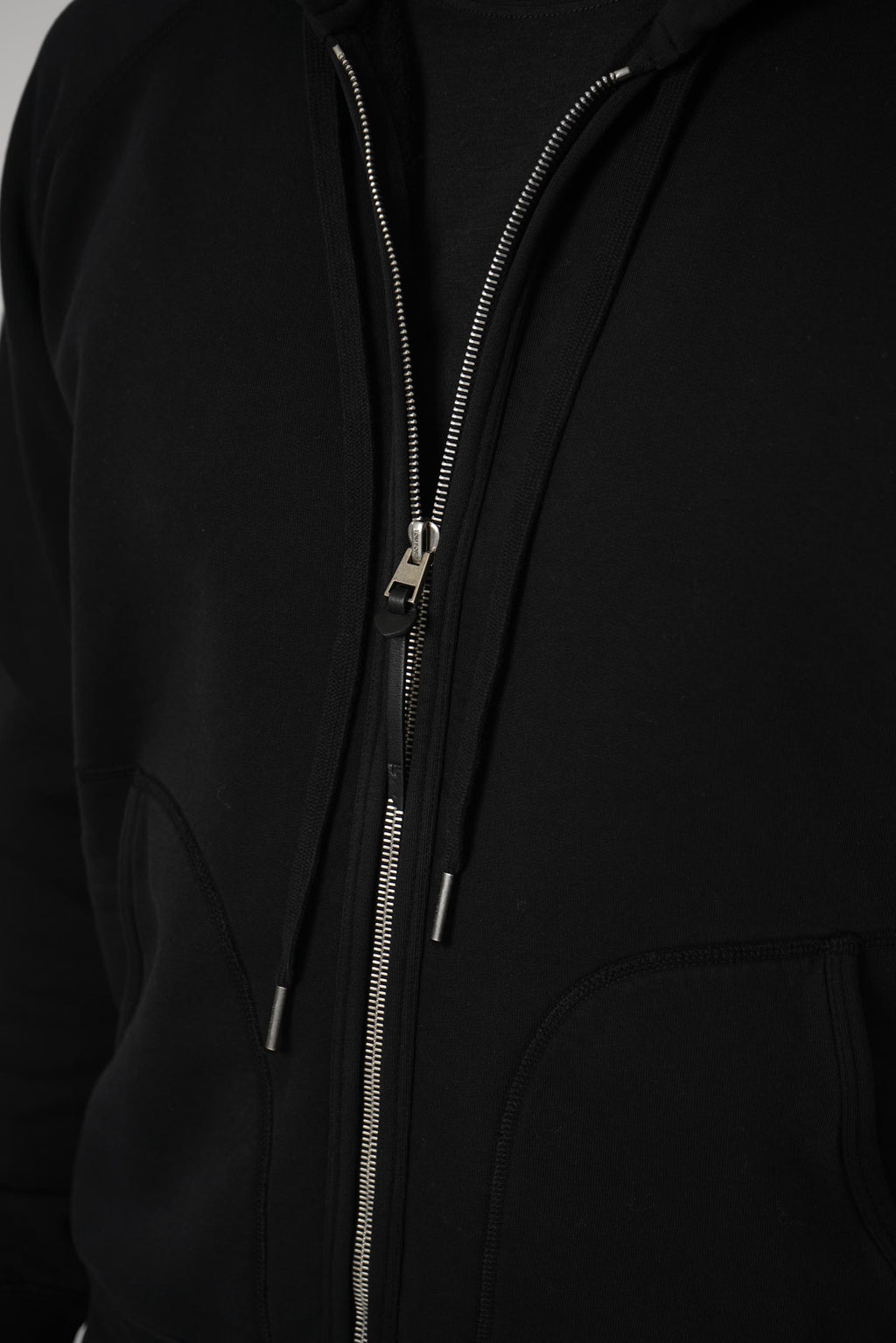Organic Cotton Sweat Zip Hoodie – Black