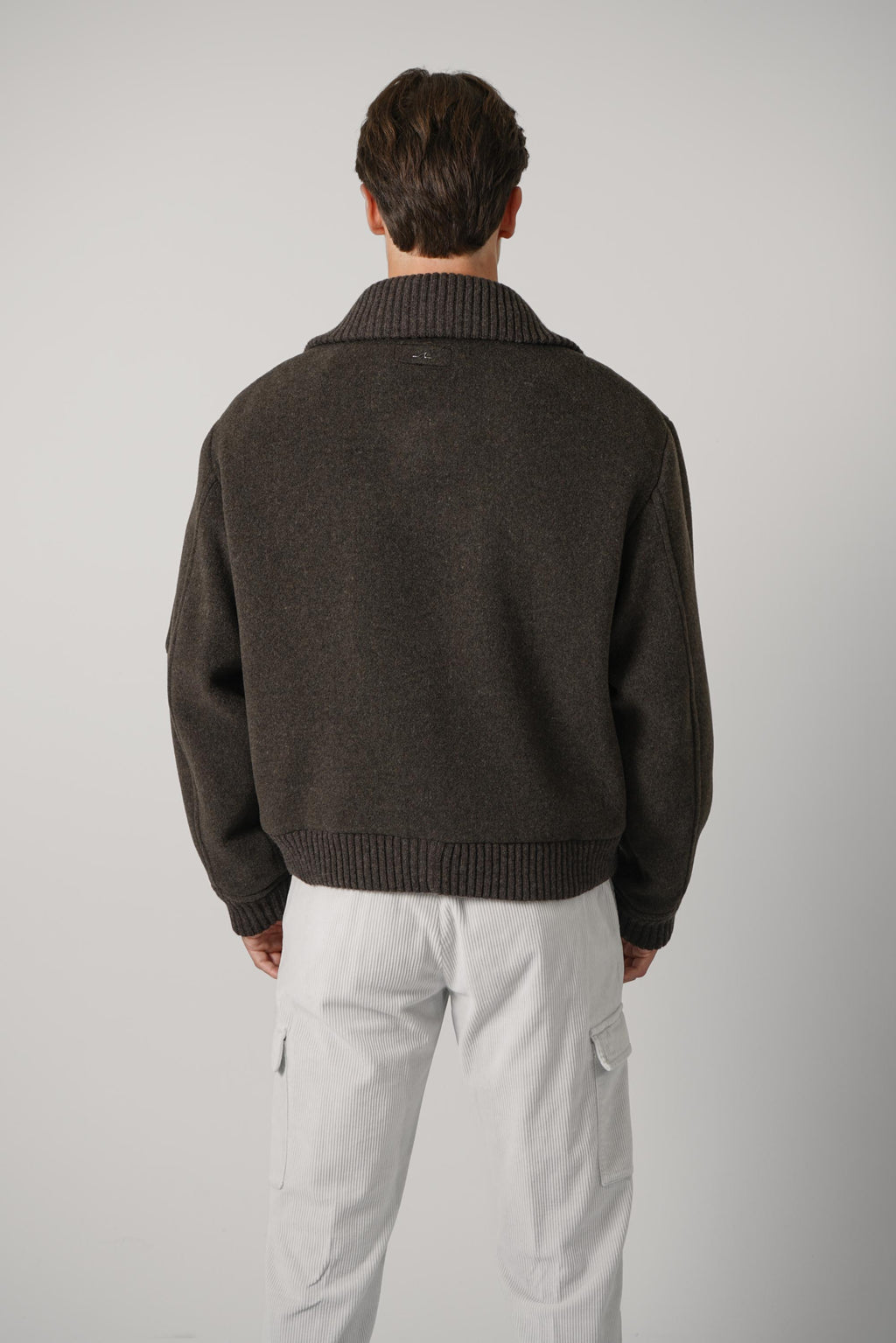 Wool Cashmere Blend Oversized Bomber – 094
