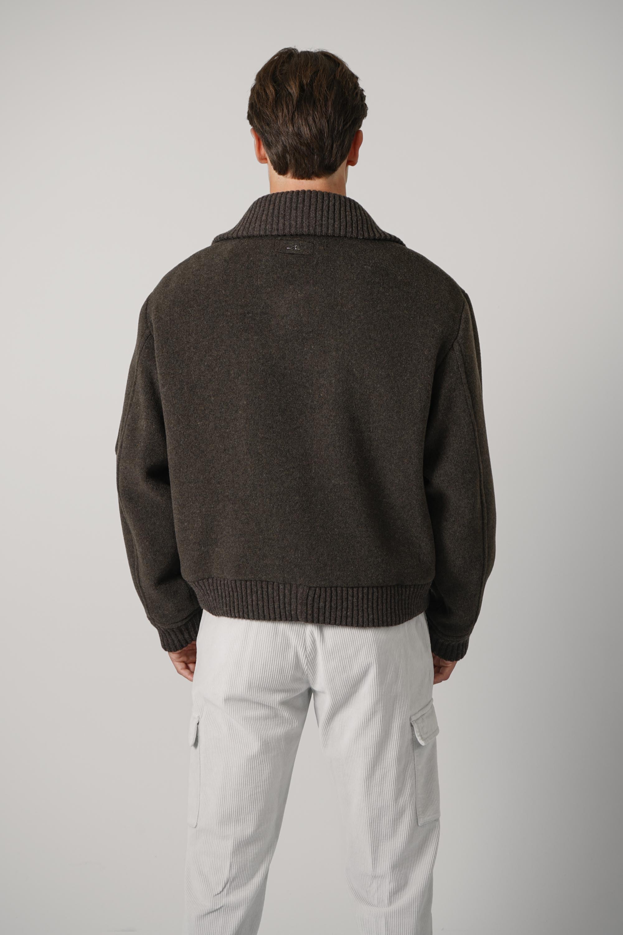 Wool Cashmere Blend Oversized Bomber – 094