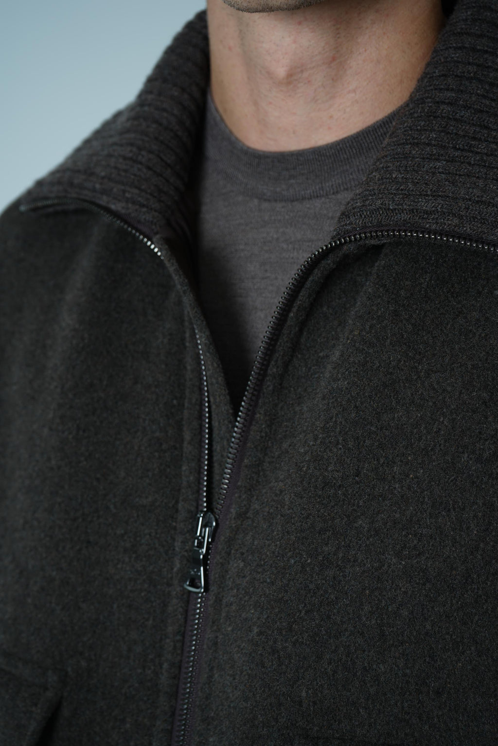 Wool Cashmere Blend Oversized Bomber – 094