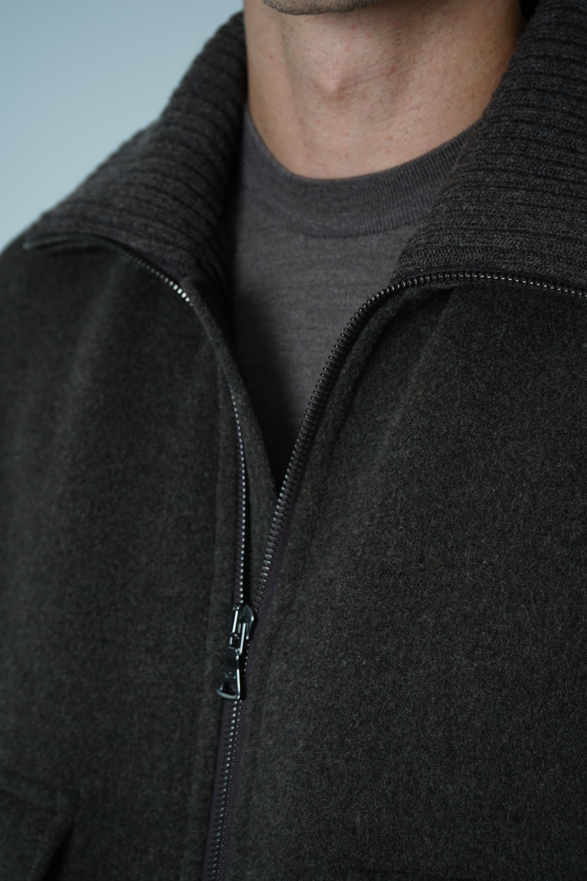 Wool Cashmere Blend Oversized Bomber – 094