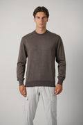 Summer Wool Crewneck With Alcantara – 365