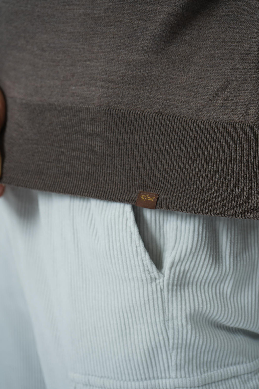 Summer Wool Crewneck With Alcantara – 365