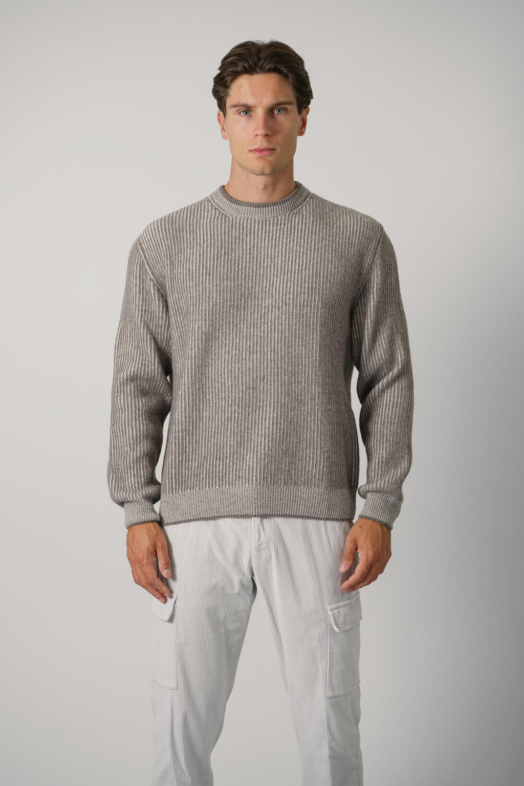 Cashmere Wool Blend Crewneck – 509